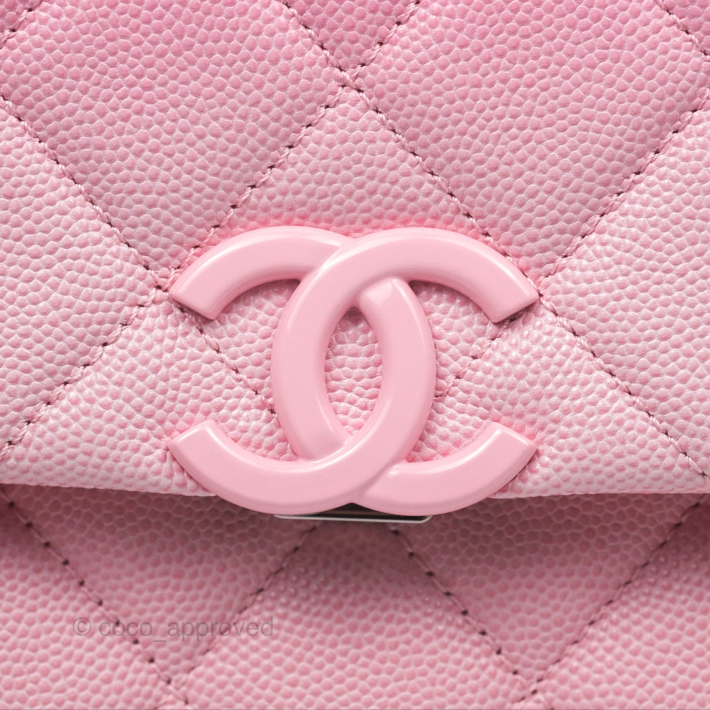 Chanel Mini Flap Bag Pink Ombre Caviar Pink Lacquered Metal Hardware 24C