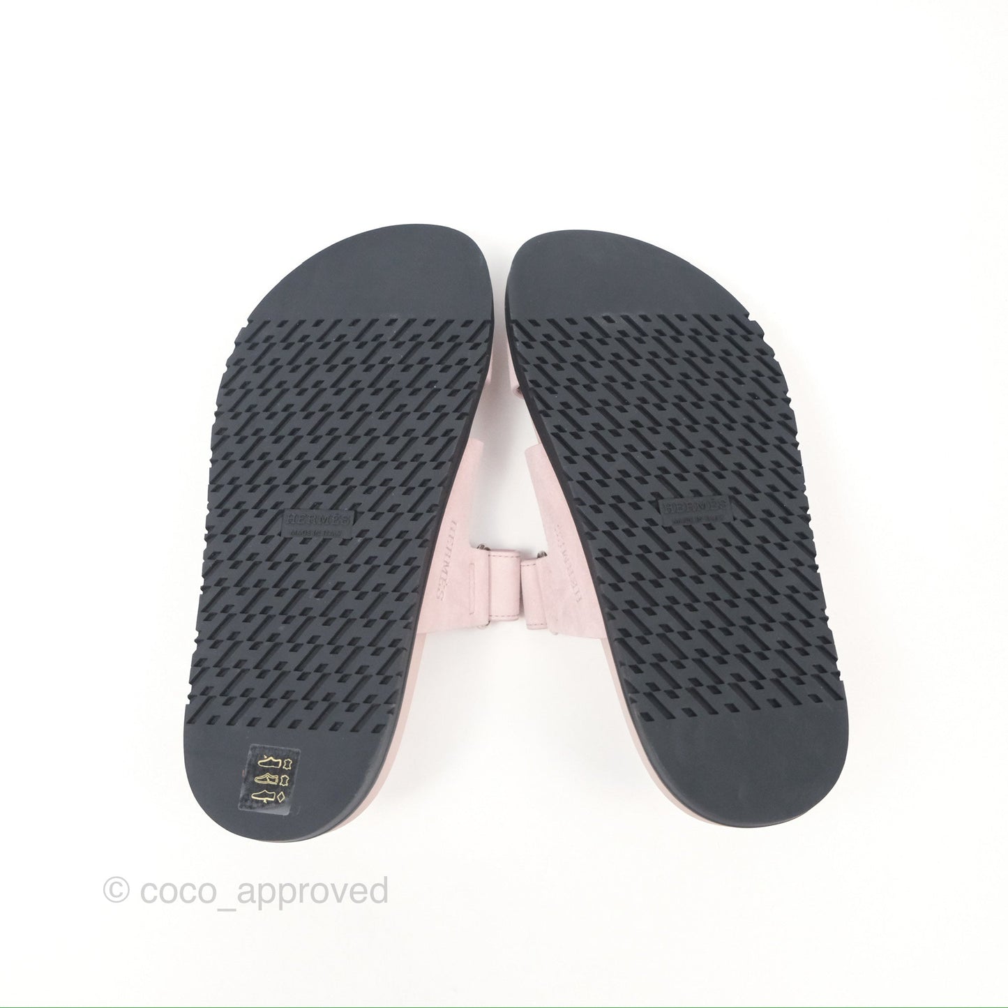Hermès Chypre Sandals in Rose Porcelaine Size 37
