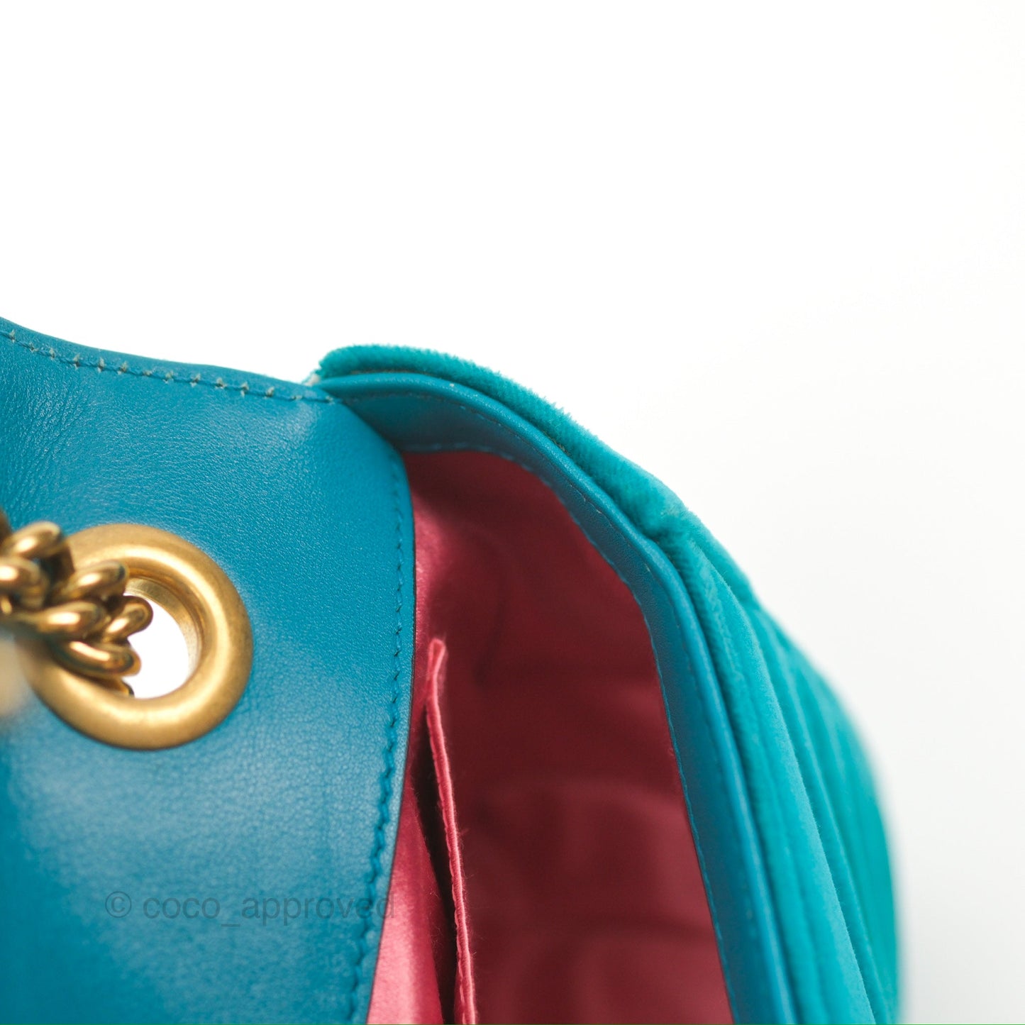 Gucci Mini Marmont Velvet Green Gold Hardware