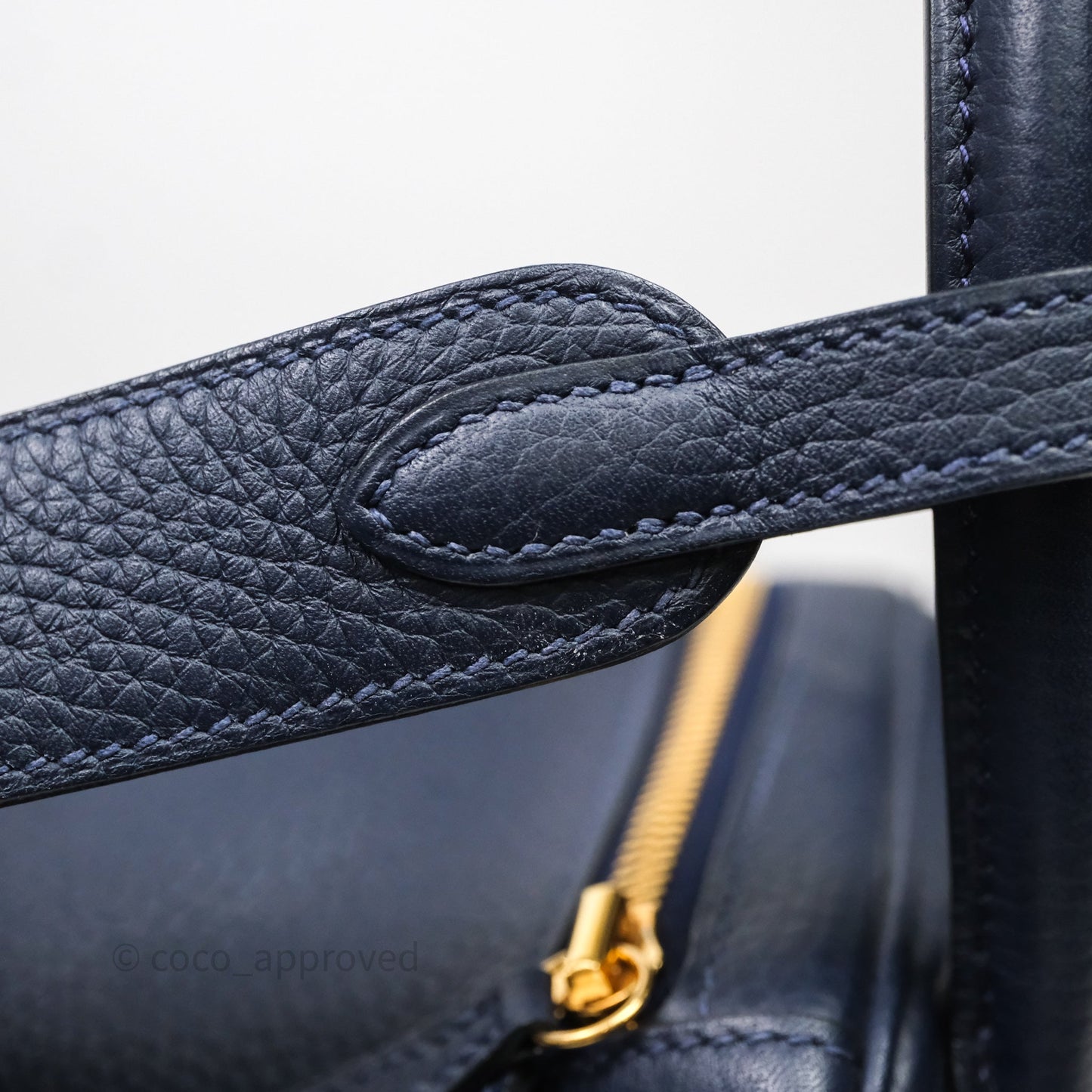 Hermès Lindy 30 Bleu Nuit 2Z Clemence Gold Hardware