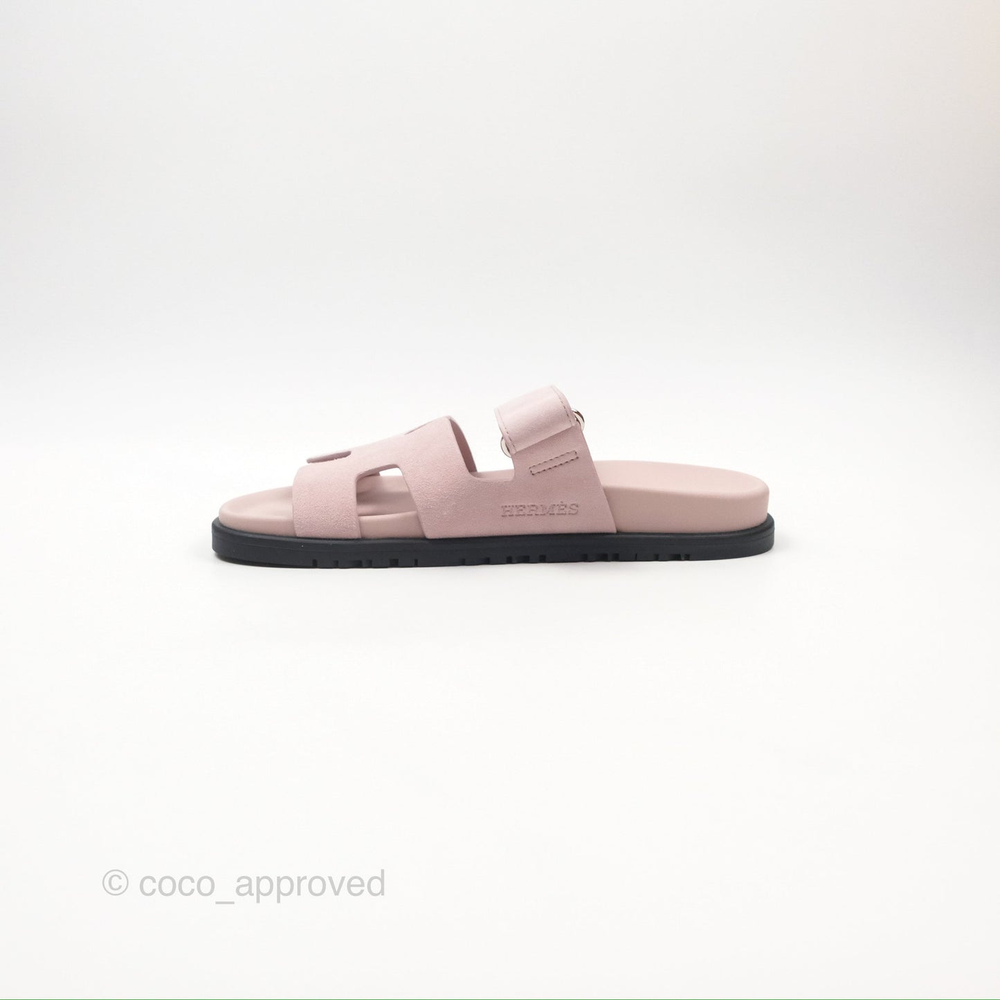 Hermès Chypre Sandals in Rose Porcelaine Size 37