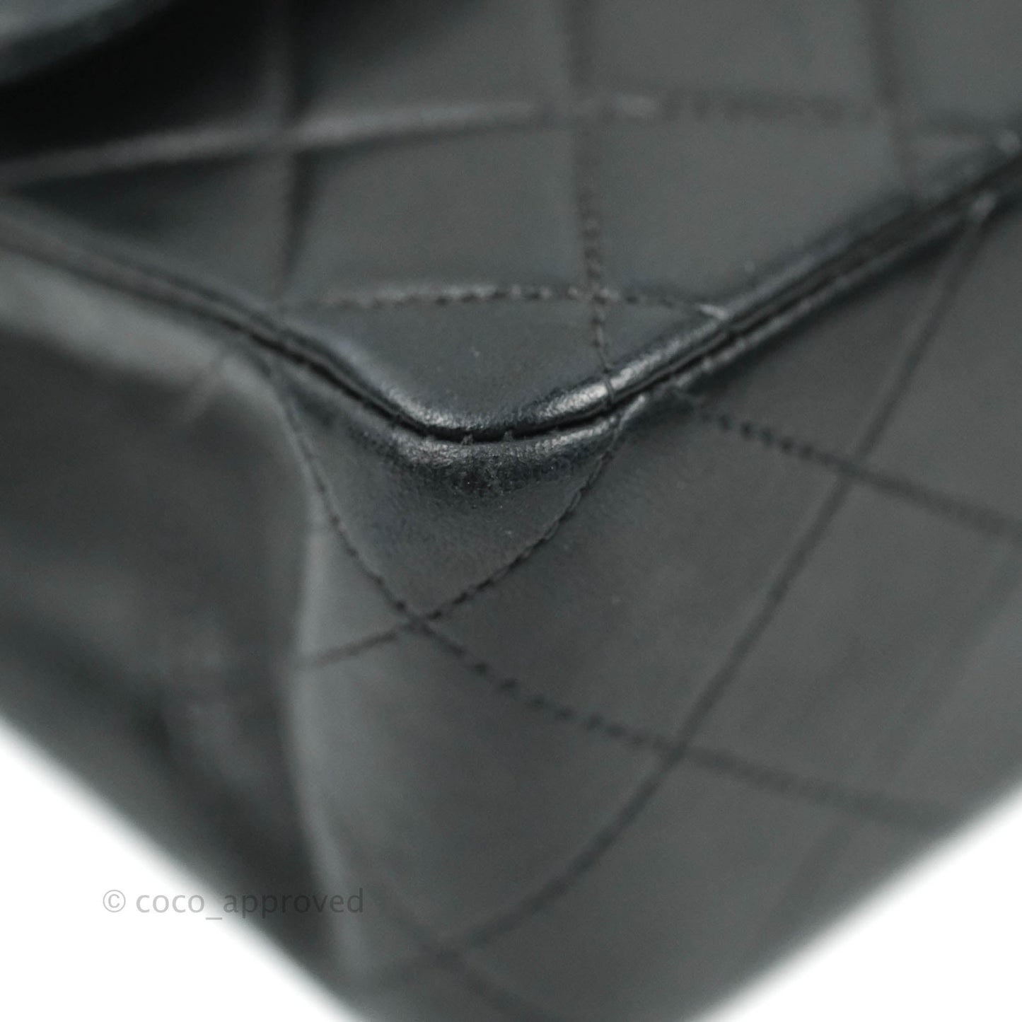 Chanel Classic Vintage Double Flap M/L Black Lambskin 24K Gold Hardware