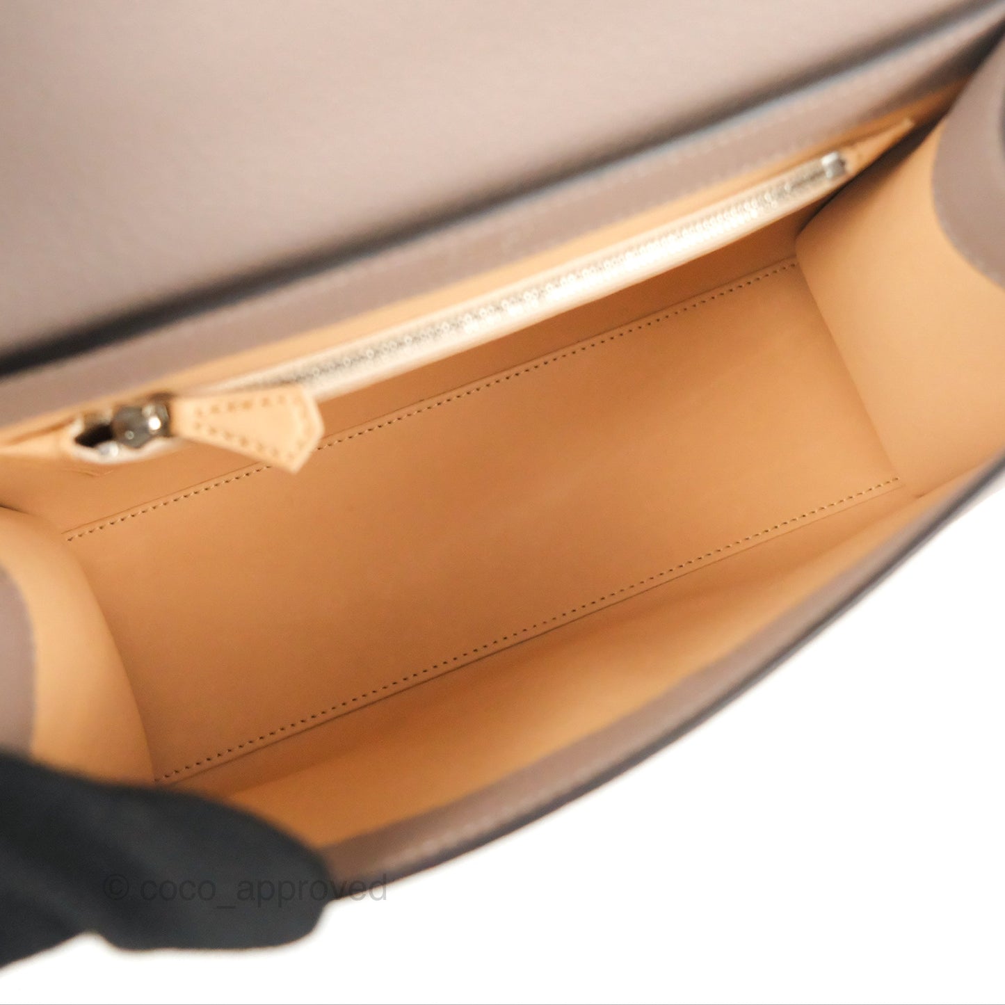 Moynat Réjane PM bag Tourterelle Grained Blush Leather Silver Hardware