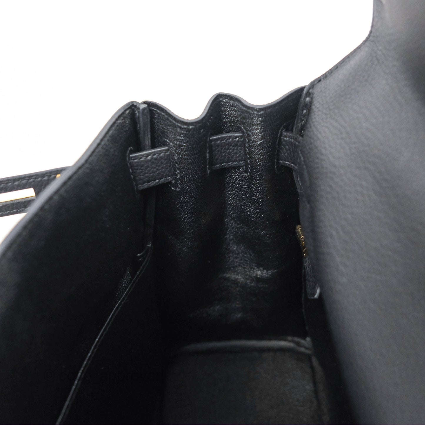Hermès Retourne Kelly 28 Black Noir 89 Togo Gold Hardware