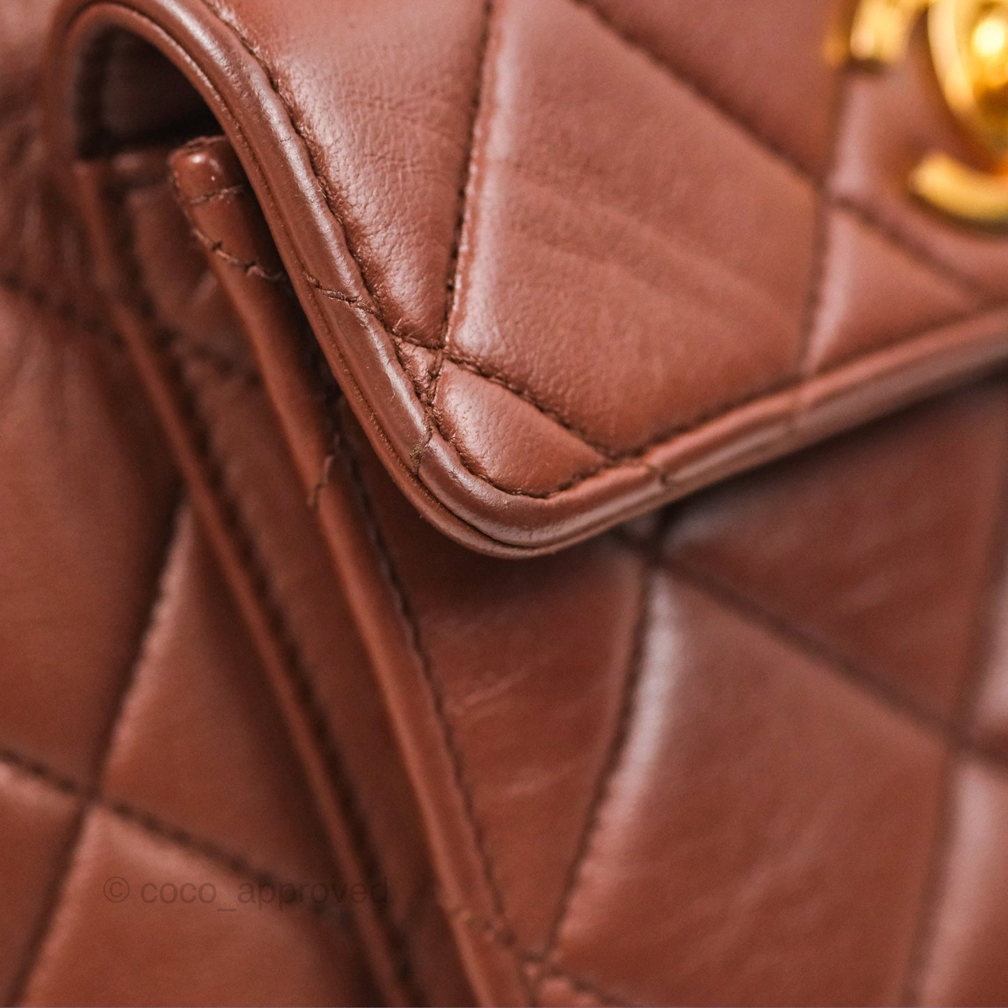 Chanel Vintage CC Duma Backpack Brown Lambskin 24K Gold Hardware