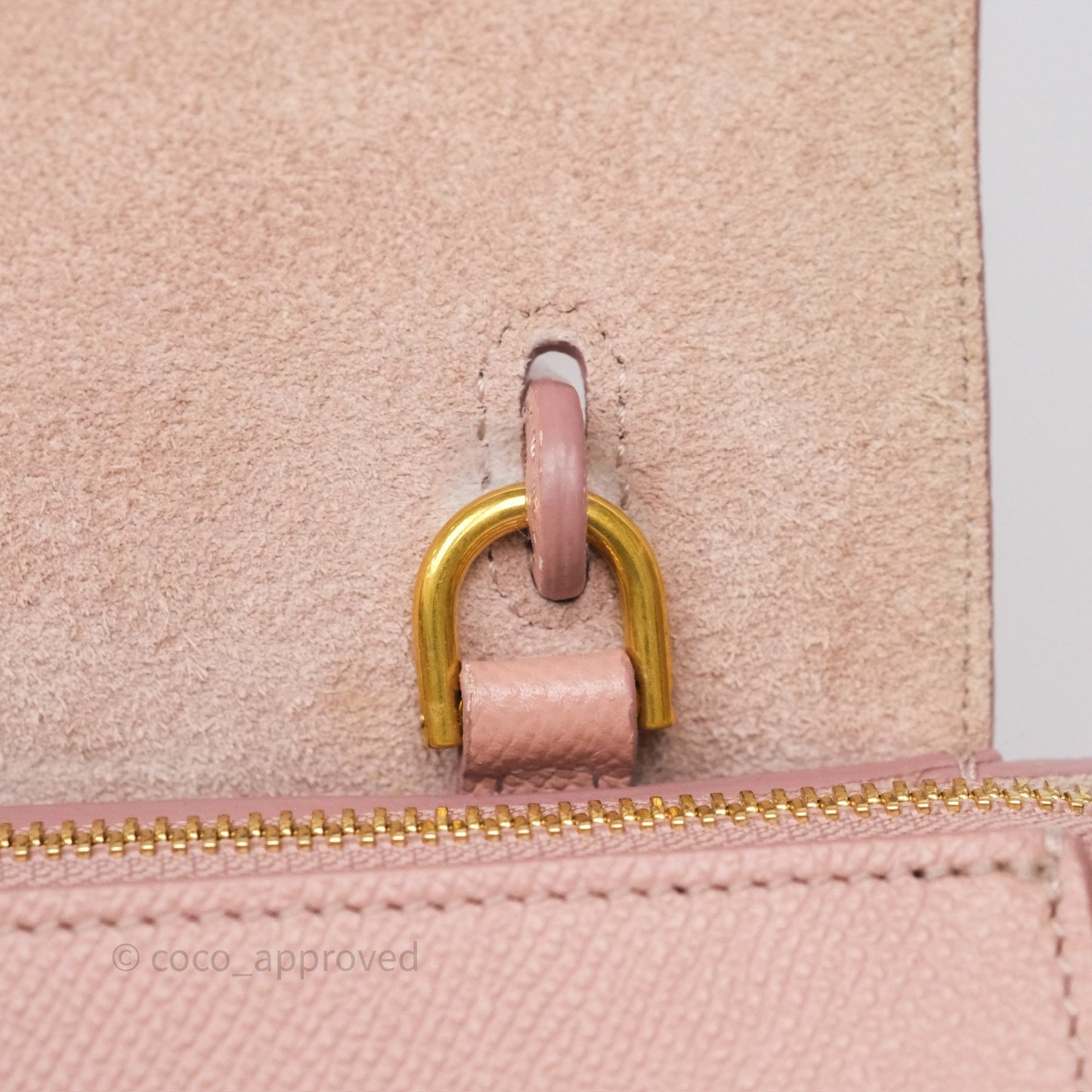 Celine Nano Belt Bag Vintage Pink Grained Calfskin Gold Hardware