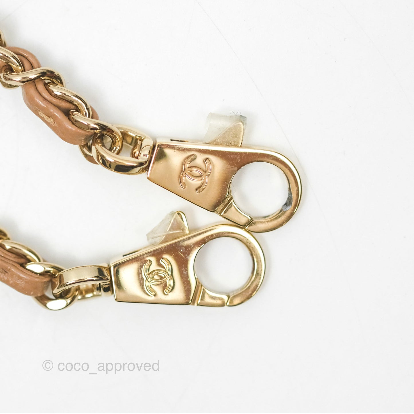 Chanel Mini Coco Handle Quilted Beige Caviar Gold Hardware