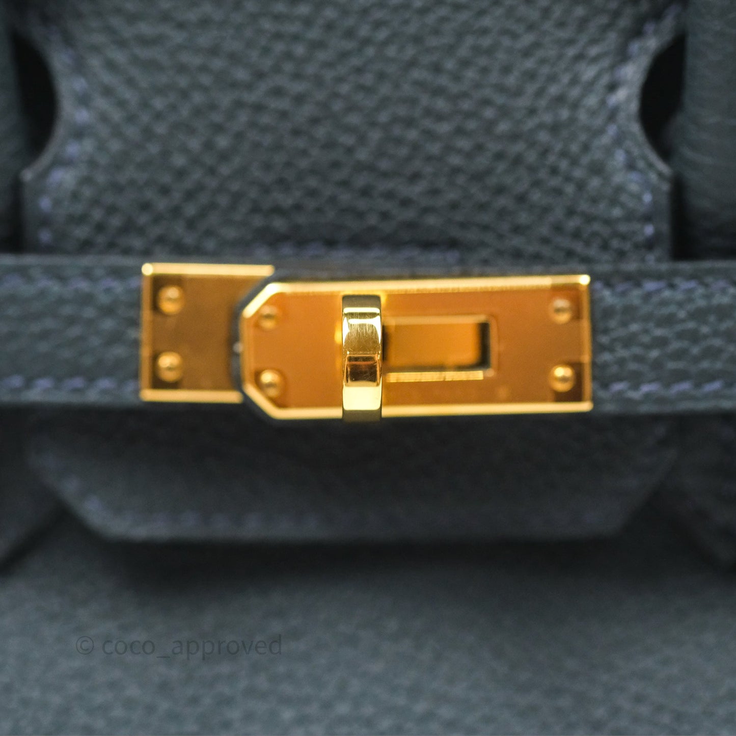 Hermès Birkin 25 Retourne Vert Rousseau V0 Togo Gold Hardware