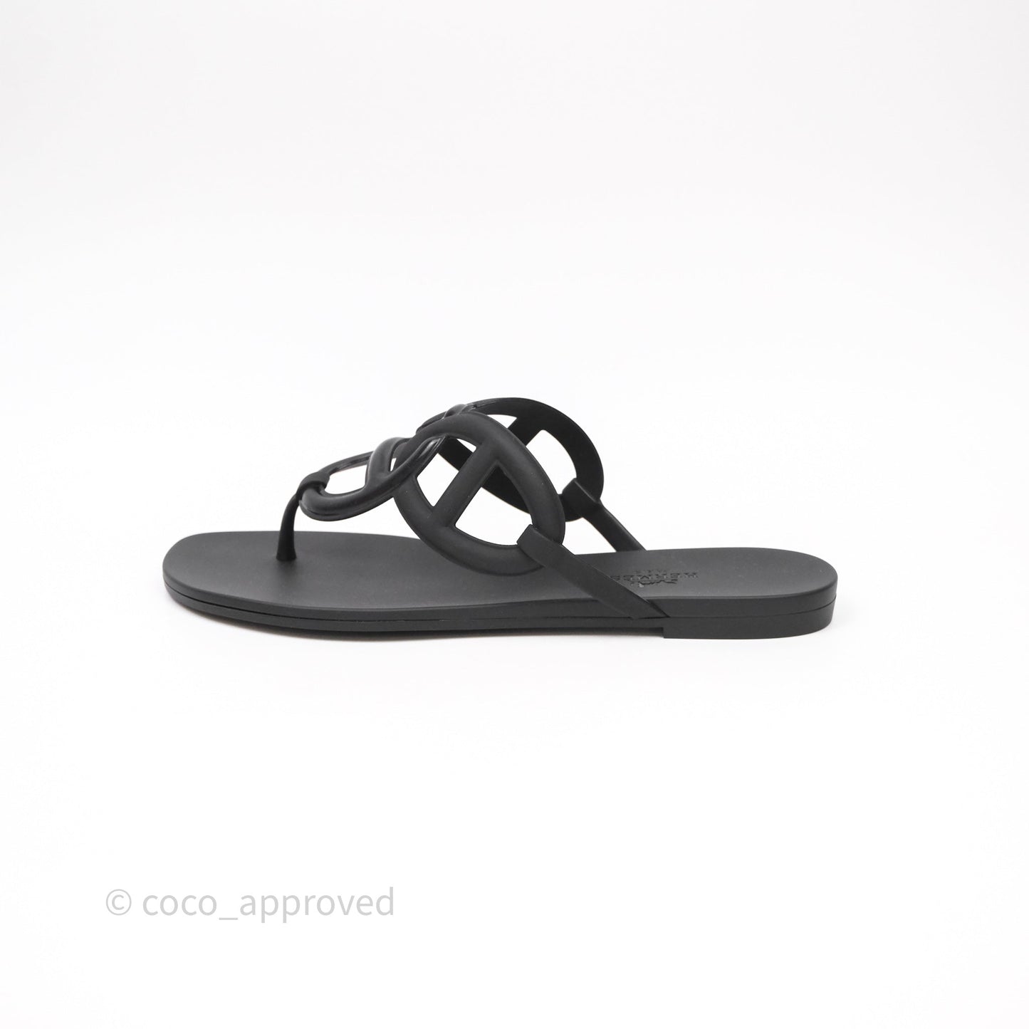 Hermes Egerie Sandals Black Size 37