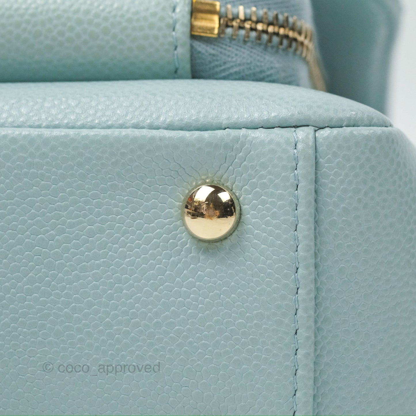Chanel Quilted Small Business Affinity Flap Blue Caviar Gold Hardware