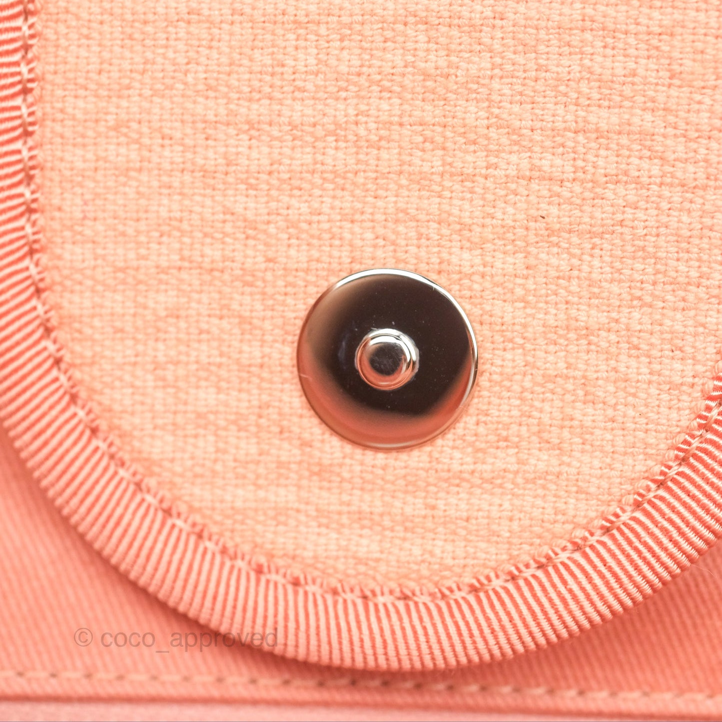 Chanel Large Deauville Coral Clair Canvas
