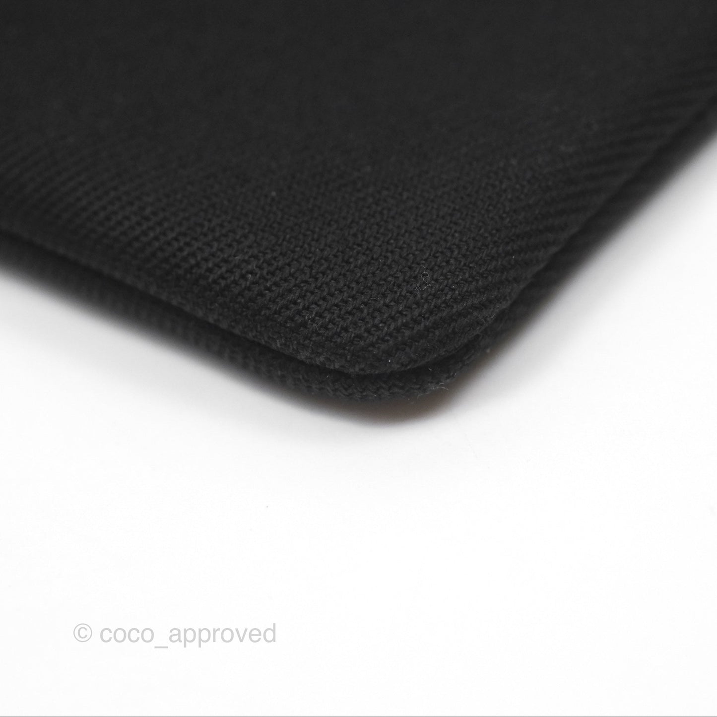 Saint Laurent Rive Gauche Zippered Pouch Black Canvas