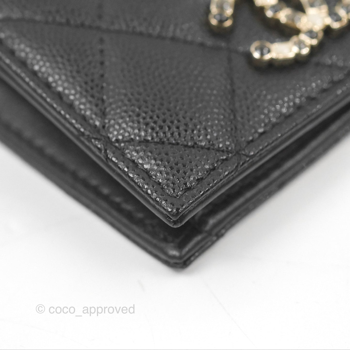 Chanel Small Wallet Black Caviar 23K