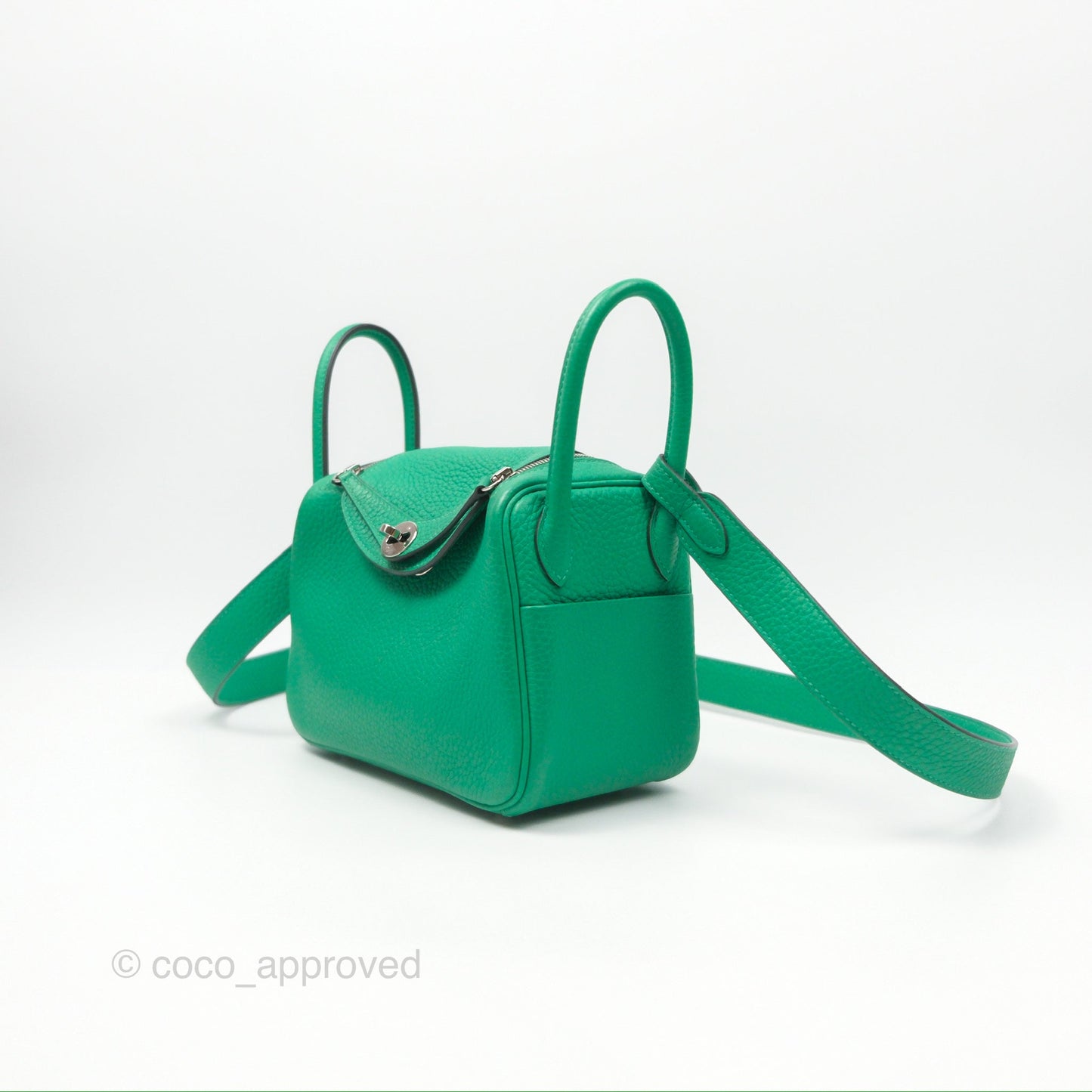 Hermès Mini Lindy 20 Menthe 6W Clemence Palladium Hardware