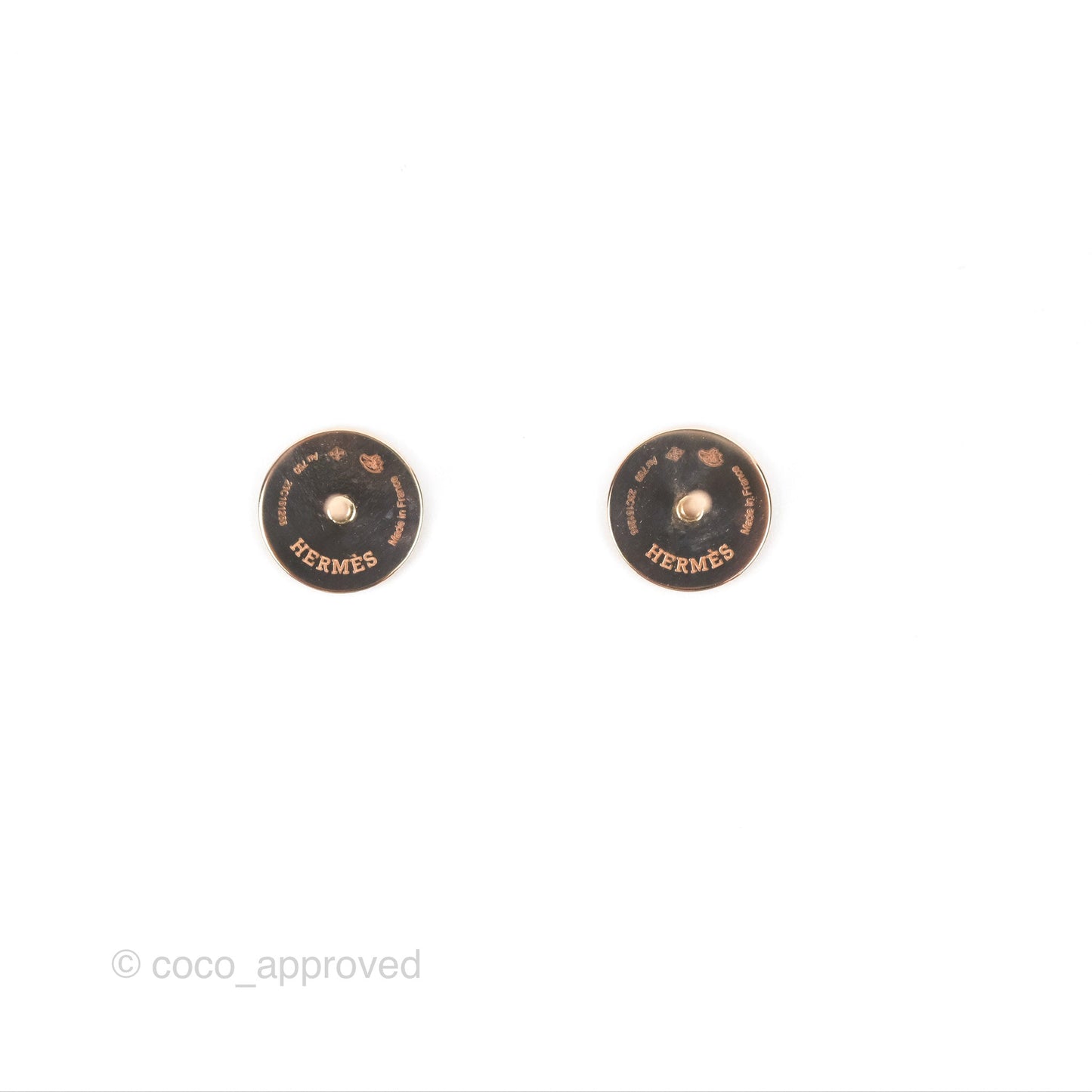 Hermès Ex-Libris Earrings Very Small Model in Rose Gold