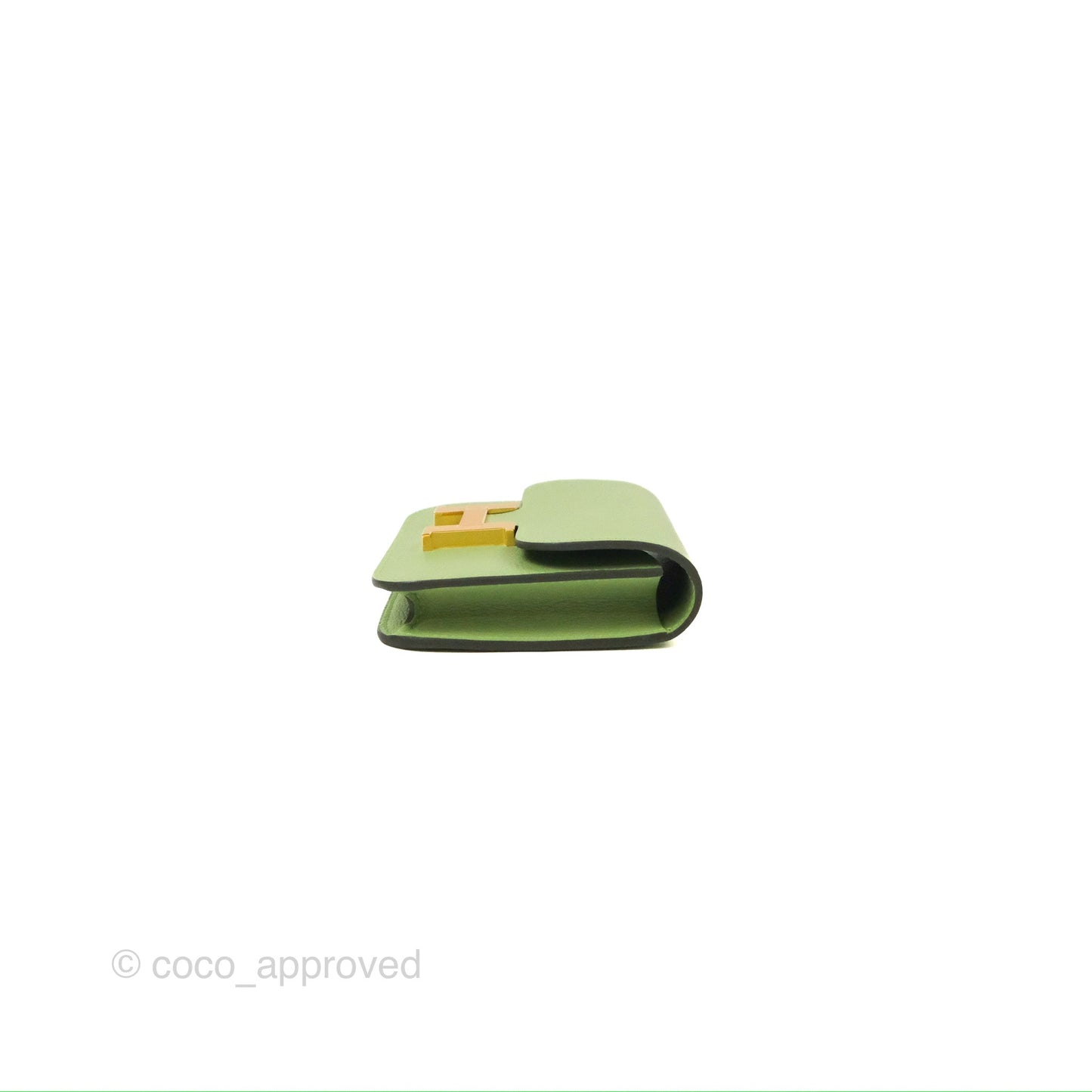 Hermès Constance Slim Wallet Vert Criquet Evercolour Gold Hardware