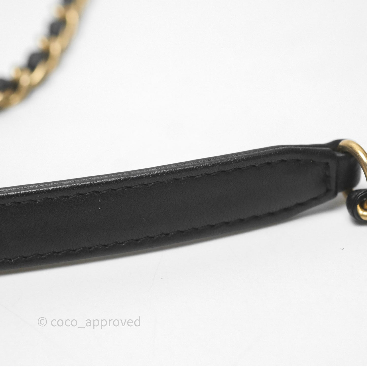 Chanel Quilted Small CC Filigree Vanity Case Beige Black Caviar Gold Hardware