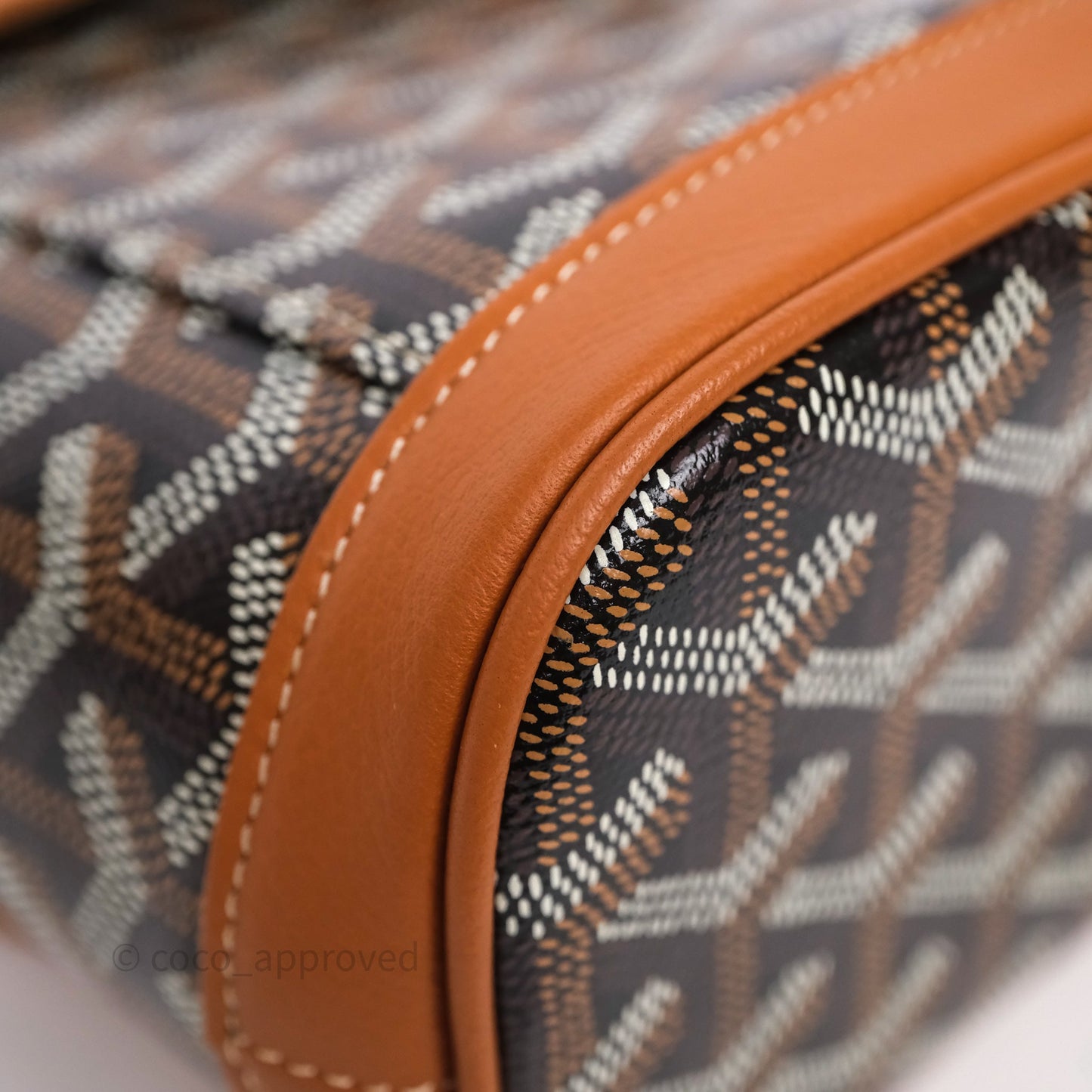 Goyard Mini Alpin Backpack Black/ Tan  Goyardine Calfskin