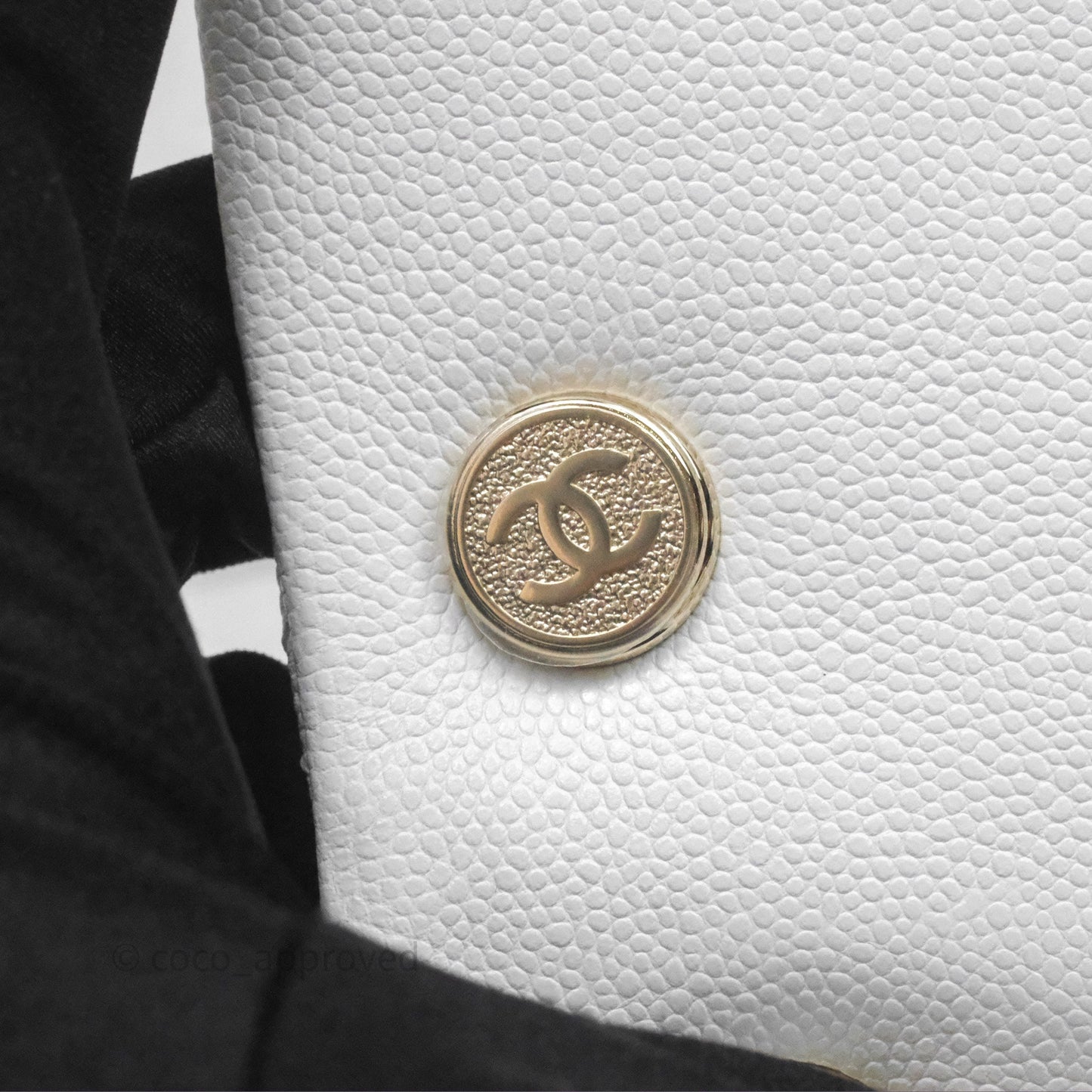 Chanel Small Duma Backpack White Caviar Gold Hardware