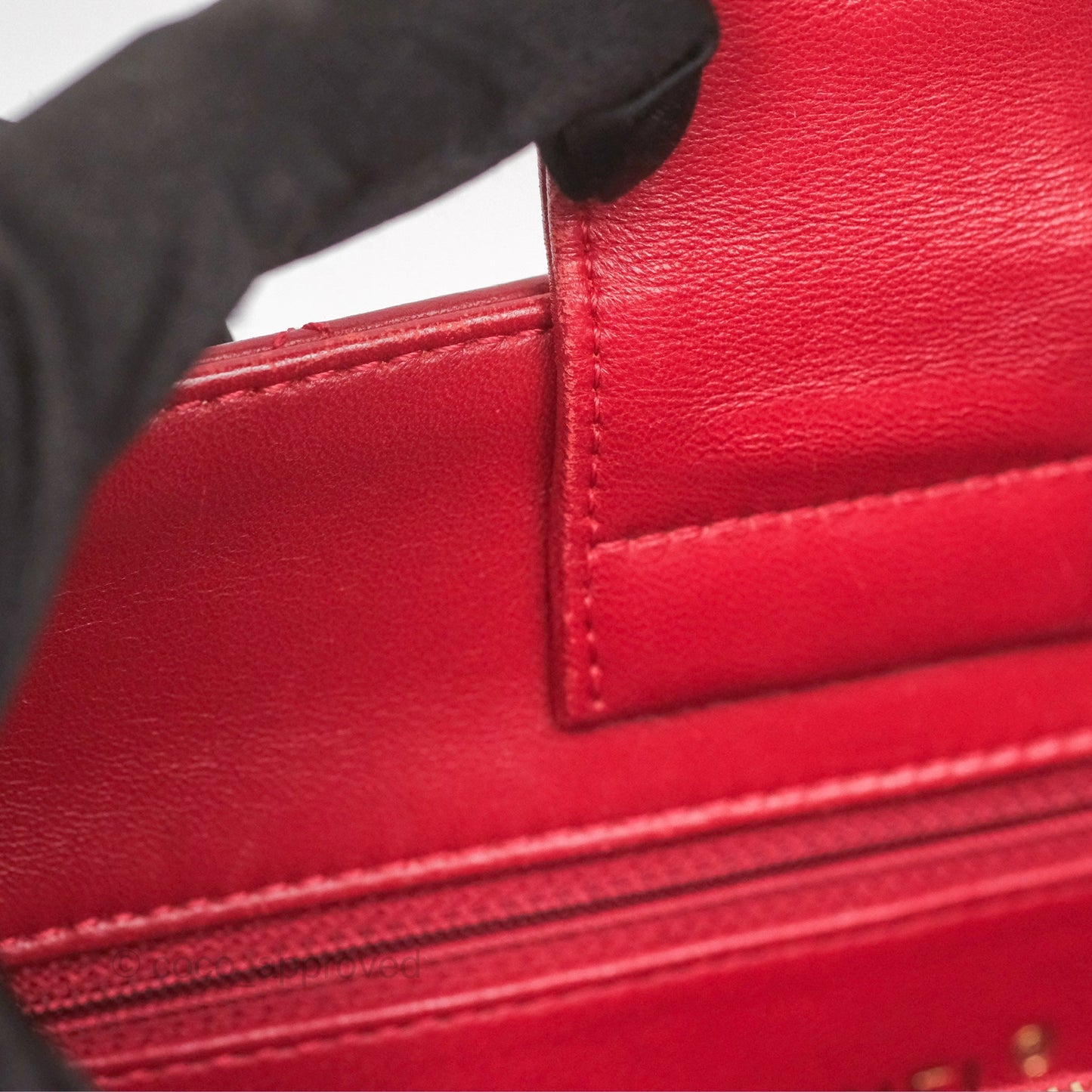 Chanel Tote Bag Red Lambskin Aged Gold Hardware