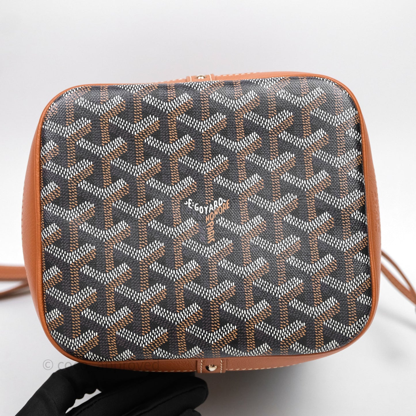 Goyard Petit Flot Bucket Bag Black & Tan Goyardine