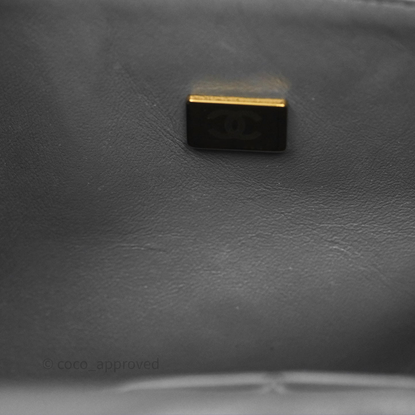 Chanel Classic M/L Medium Flap Quilted Grey Lambskin Gold Hardware