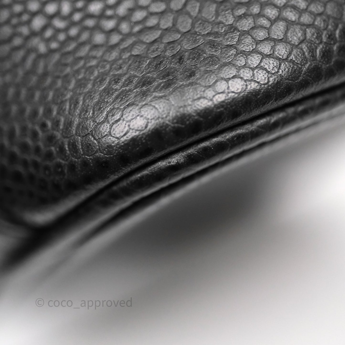 Chanel Vintage Vanity Case Black Caviar Gold Hardware