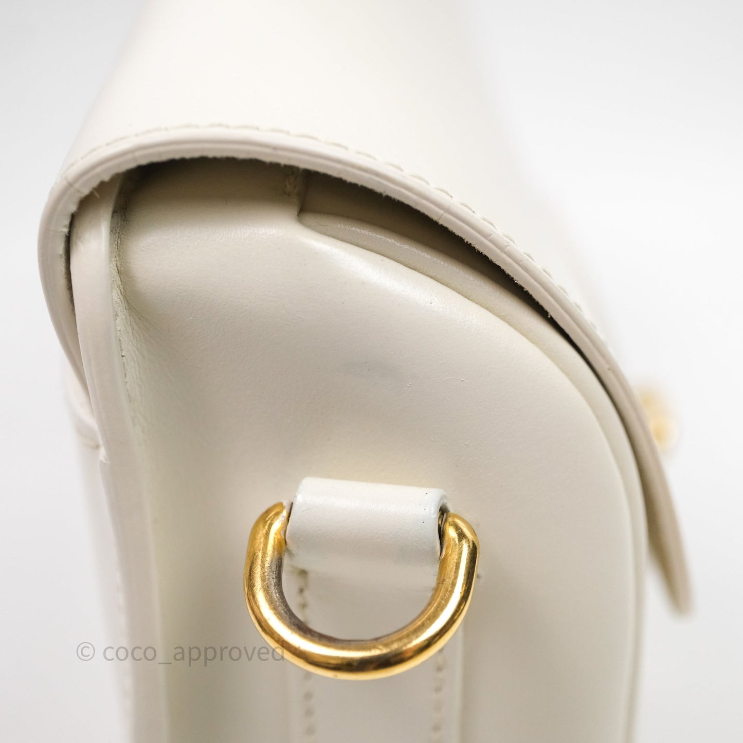 Dior Medium Bobby Bag Off White Calfskin Gold Hardware