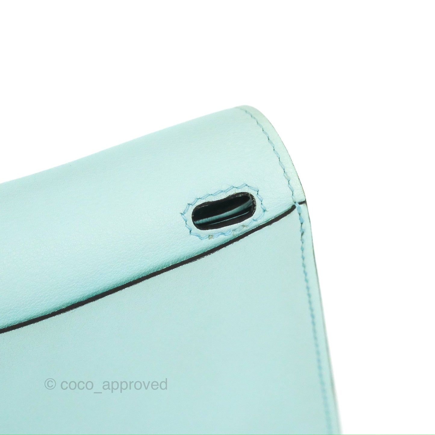 Hermès Halzan 22 Mini Aqua Swift Palladium Hardware