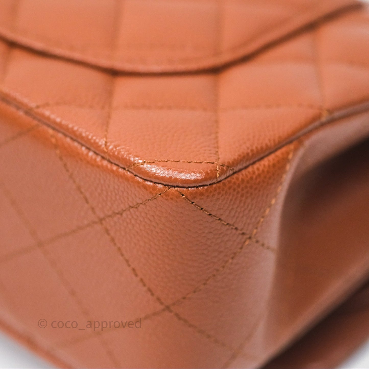 Chanel Small S/M Classic Flap Quilted Brown Caviar Gold Hardware