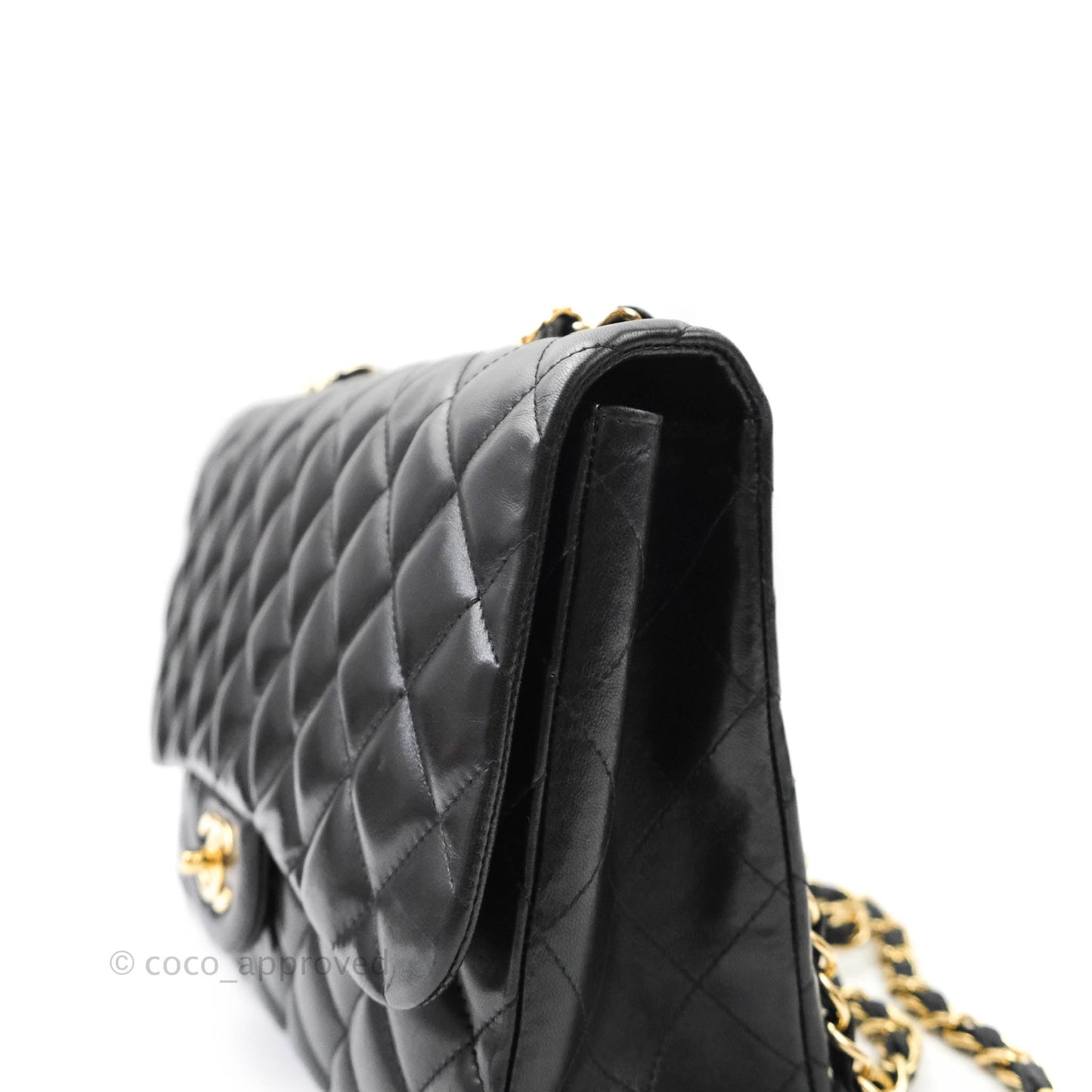 Chanel Jumbo Single Flap Black Lambskin Gold Hardware⁣⁣