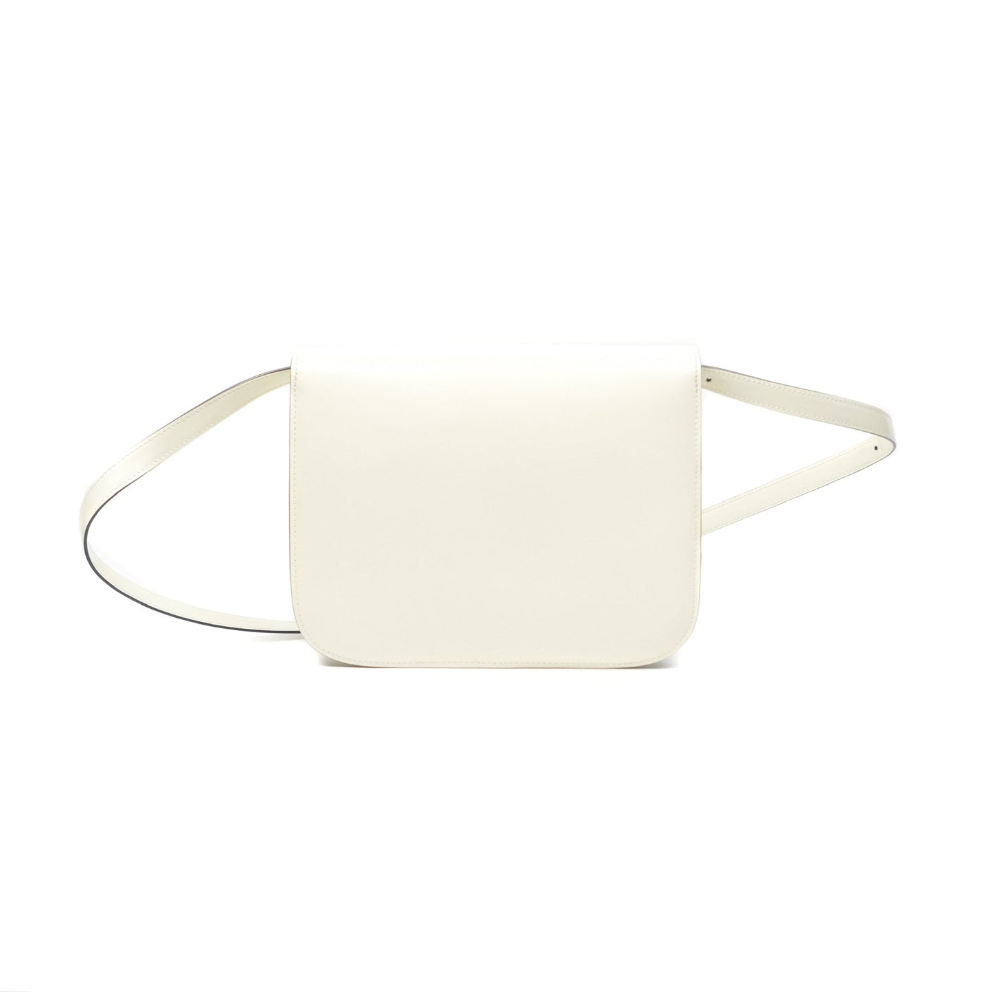 Celine Medium Classic Box Flap White Patent Gold Hardware
