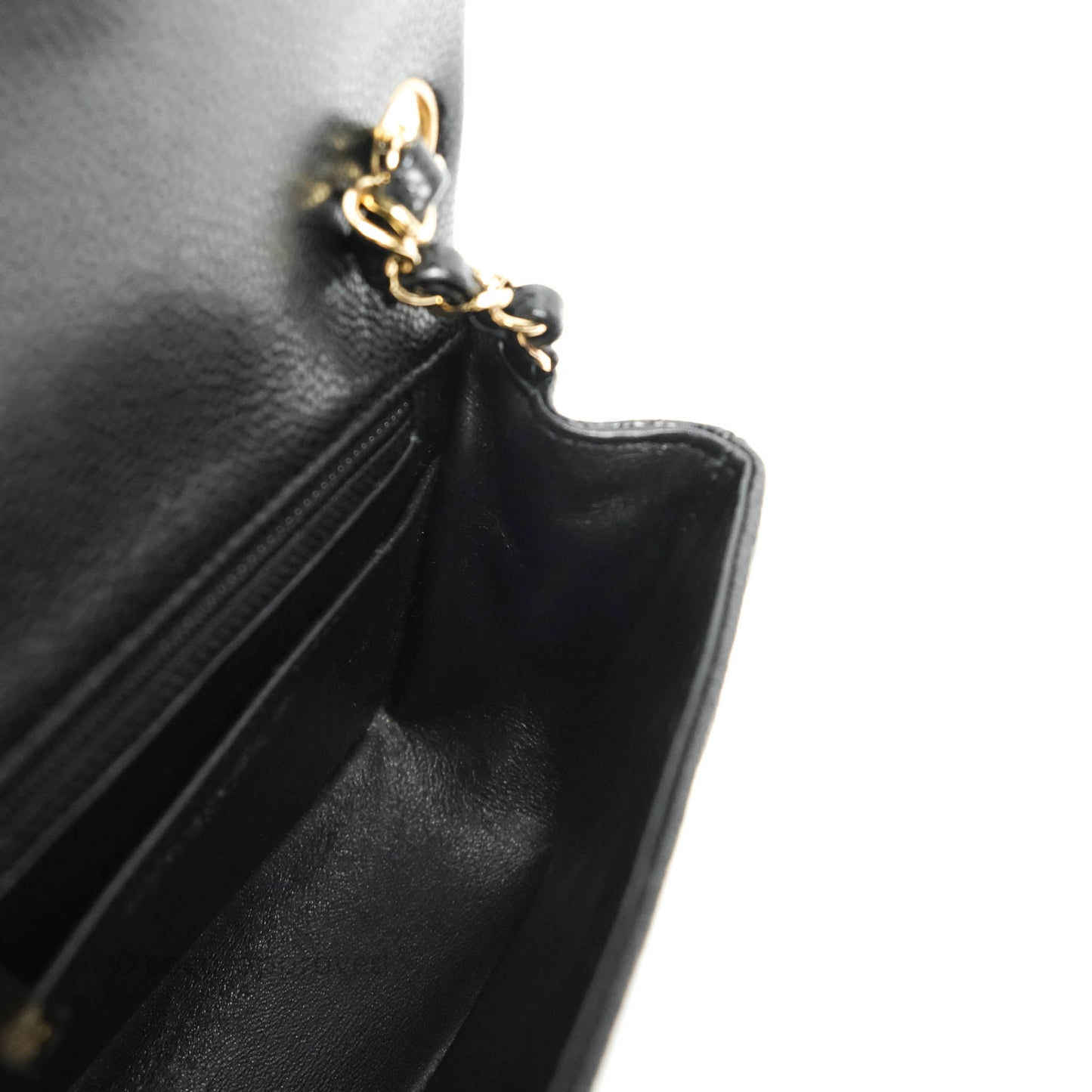 Chanel Mini Square Black Caviar Gold Hardware 18S