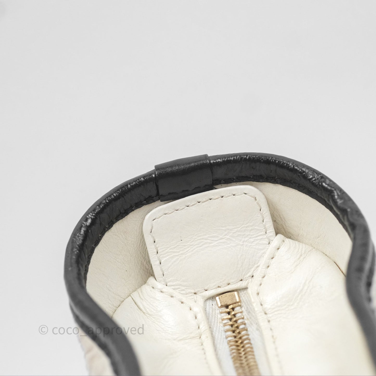 Chanel Small Gabrielle Hobo Quilted Black White Aged Calfskin