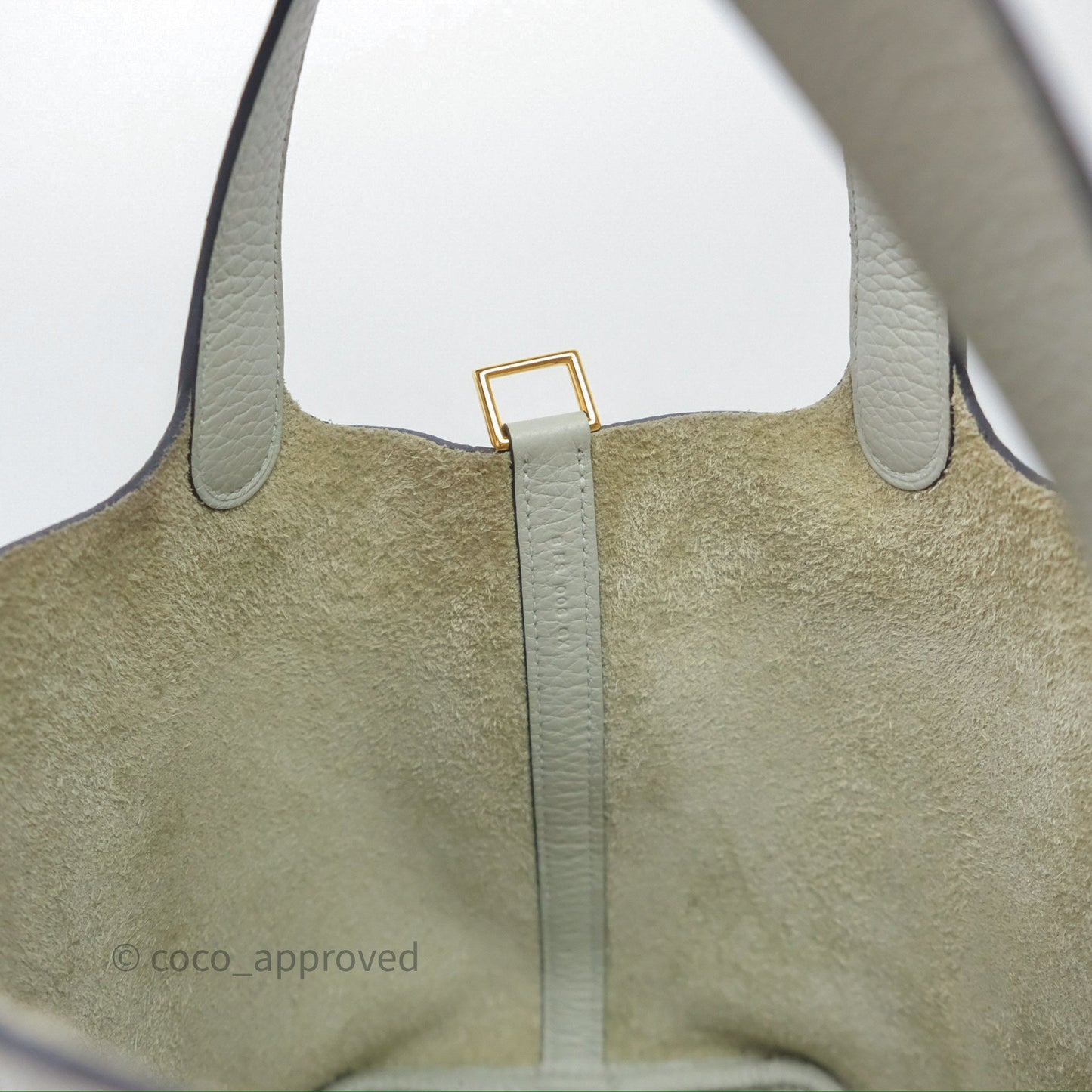 Hermès Picotin Lock 18 Gris Névé 0V Clemence Gold Hardware