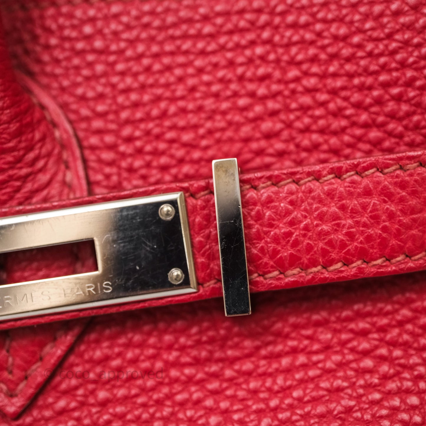 Hermès Birkin 30 Rouge Togo Palladium Hardware