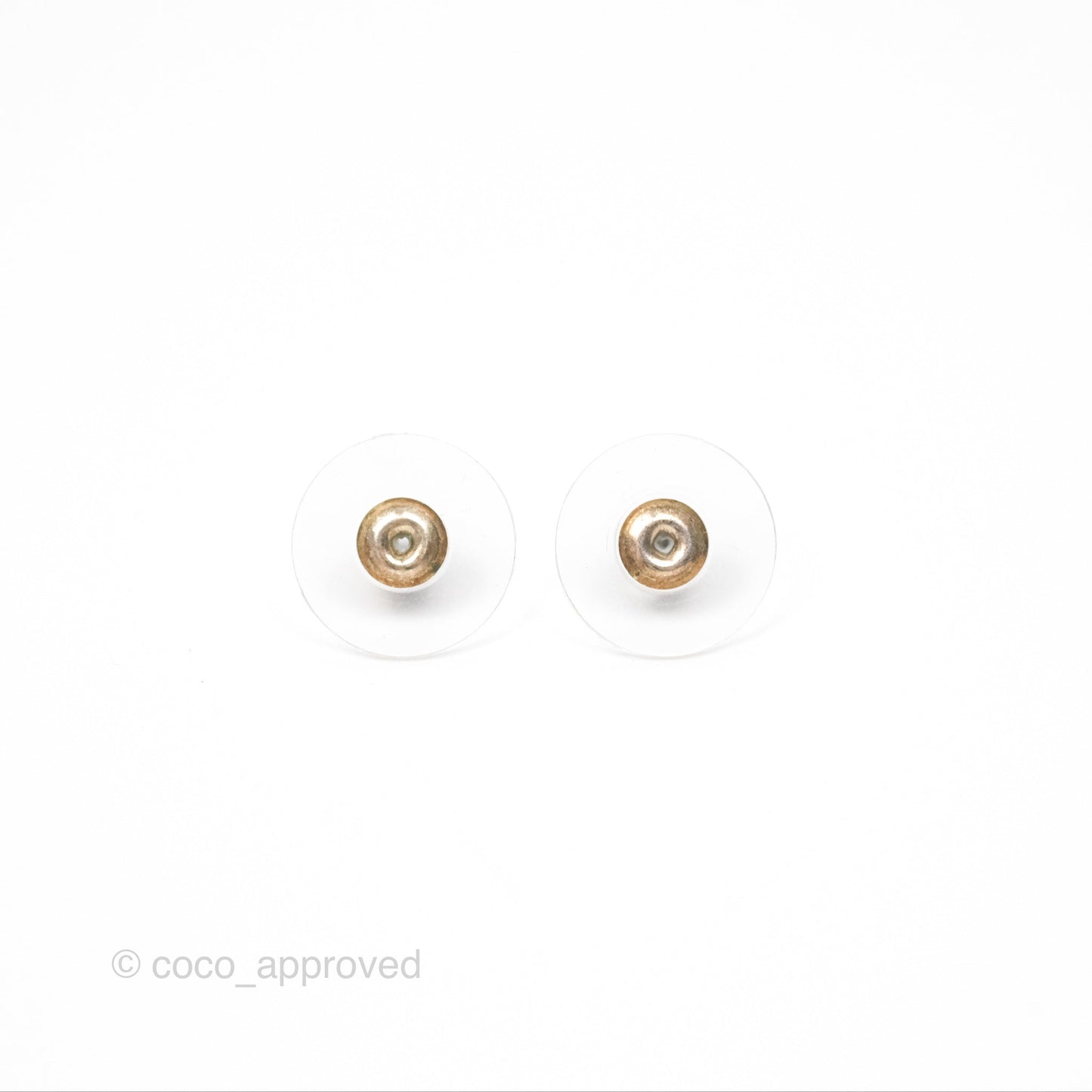 Chanel Crystal CC Earrings Silver Tone 23K