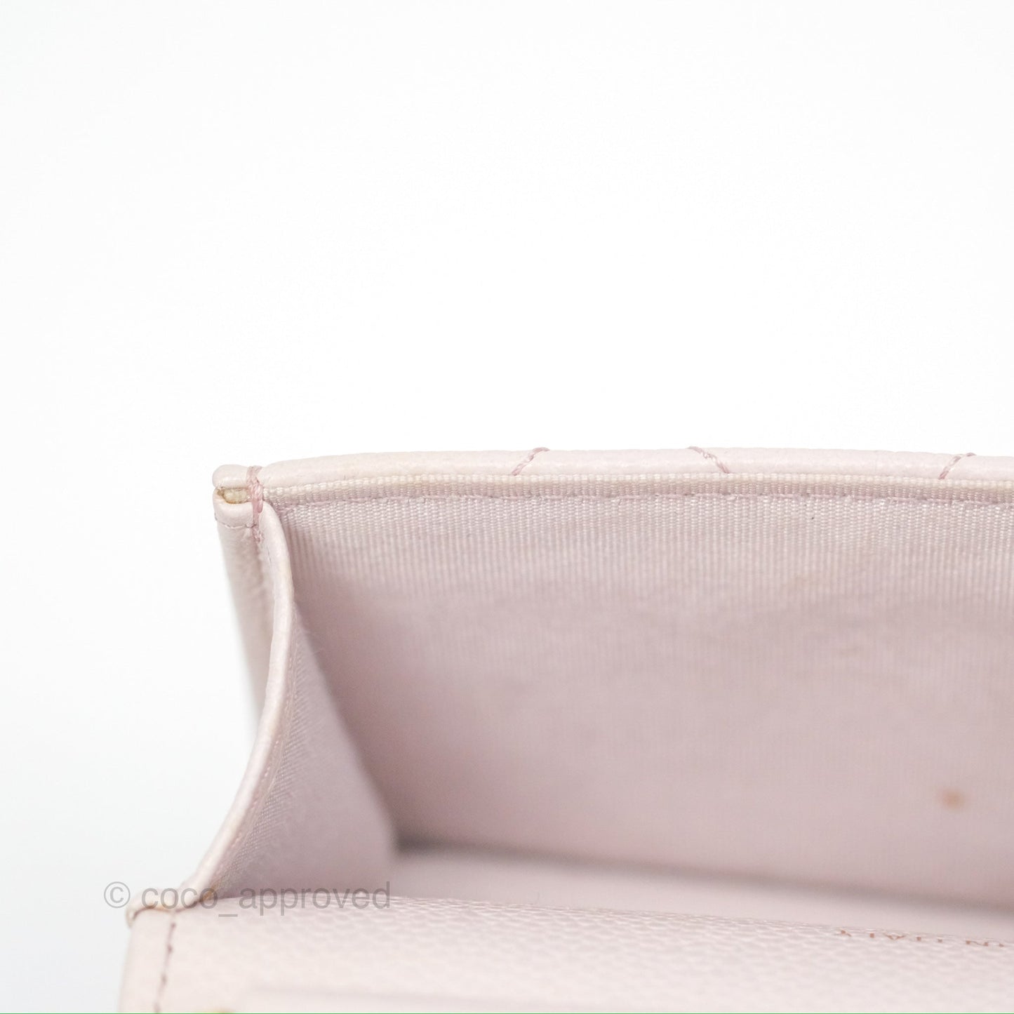 Chanel Miss Coco Clutch With Chain Quilted Lilac Pink Caviar Gold Hardware