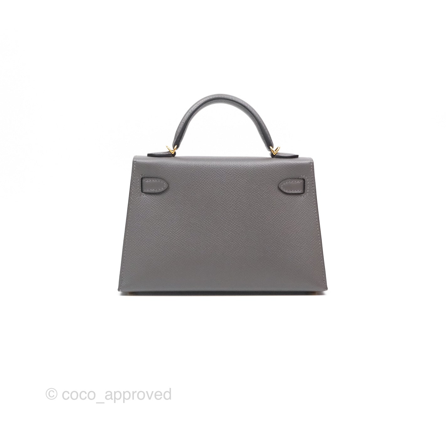 Hermès Mini Kelly II Gris Meyer 0L Epsom Gold Hardware