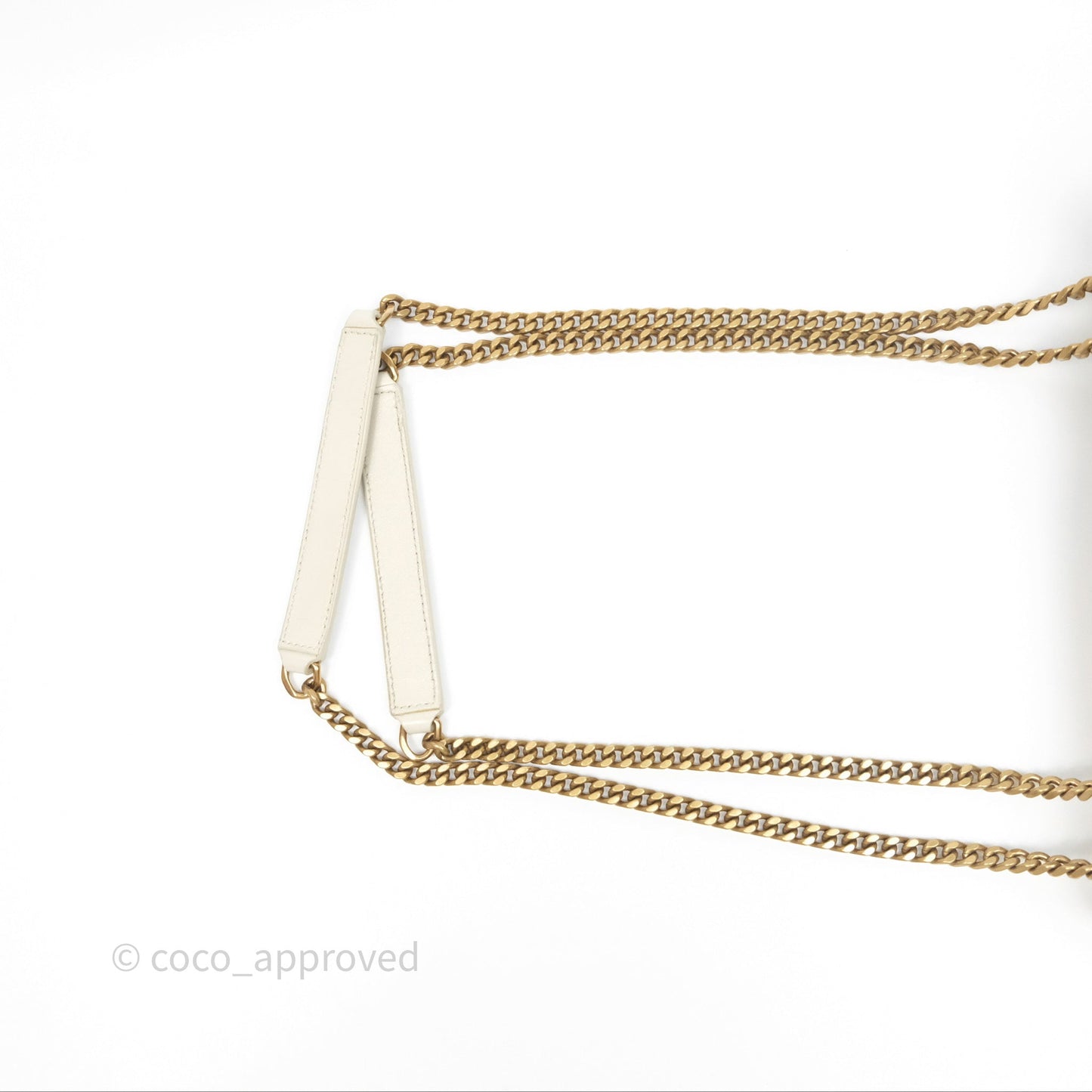 Saint Laurent Loulou Small Flap Bag Ivory Light Beige Gold Hardware