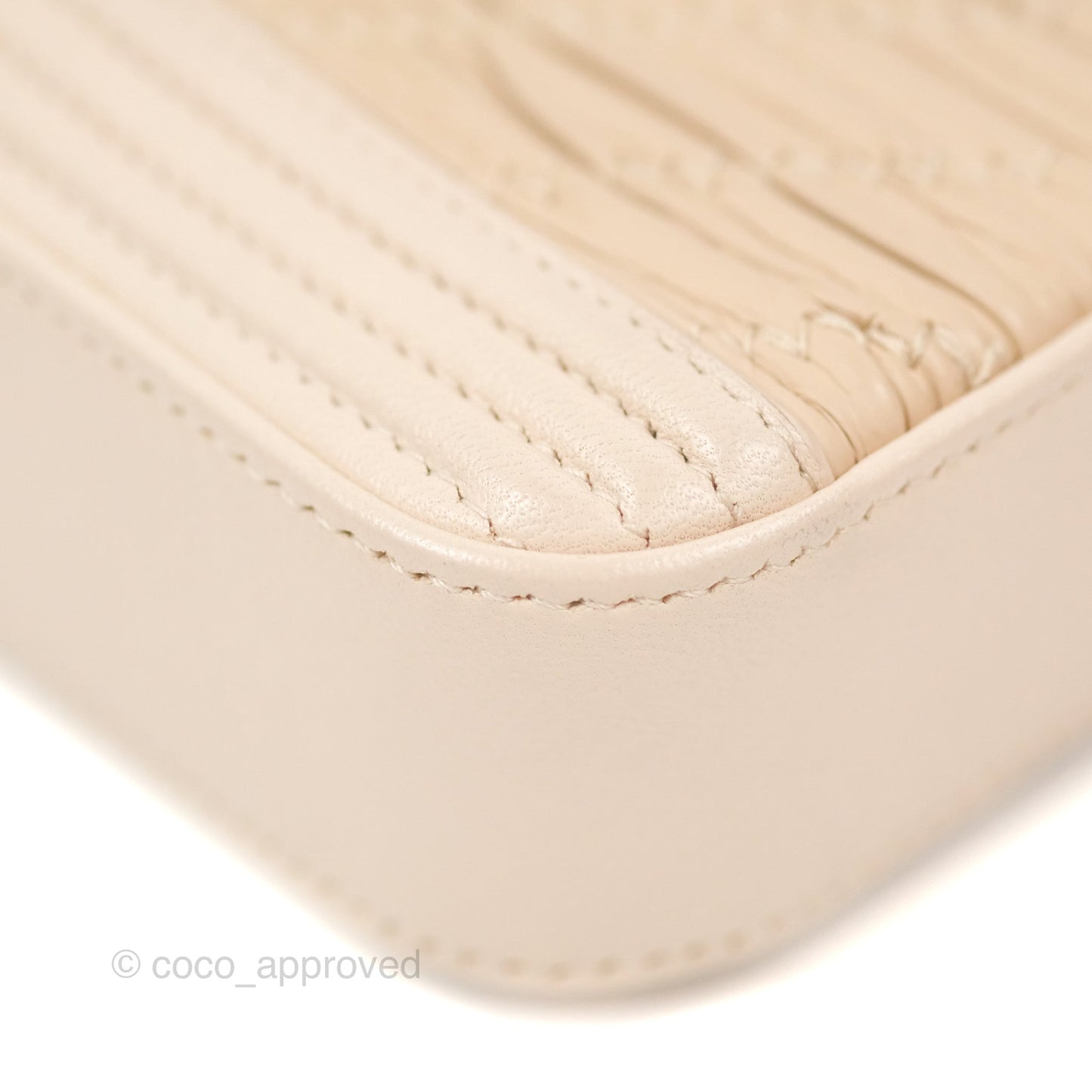 Chanel Boy Double Zip Clutch On Chain Chevron Pale Beige Aged Gold Hardware