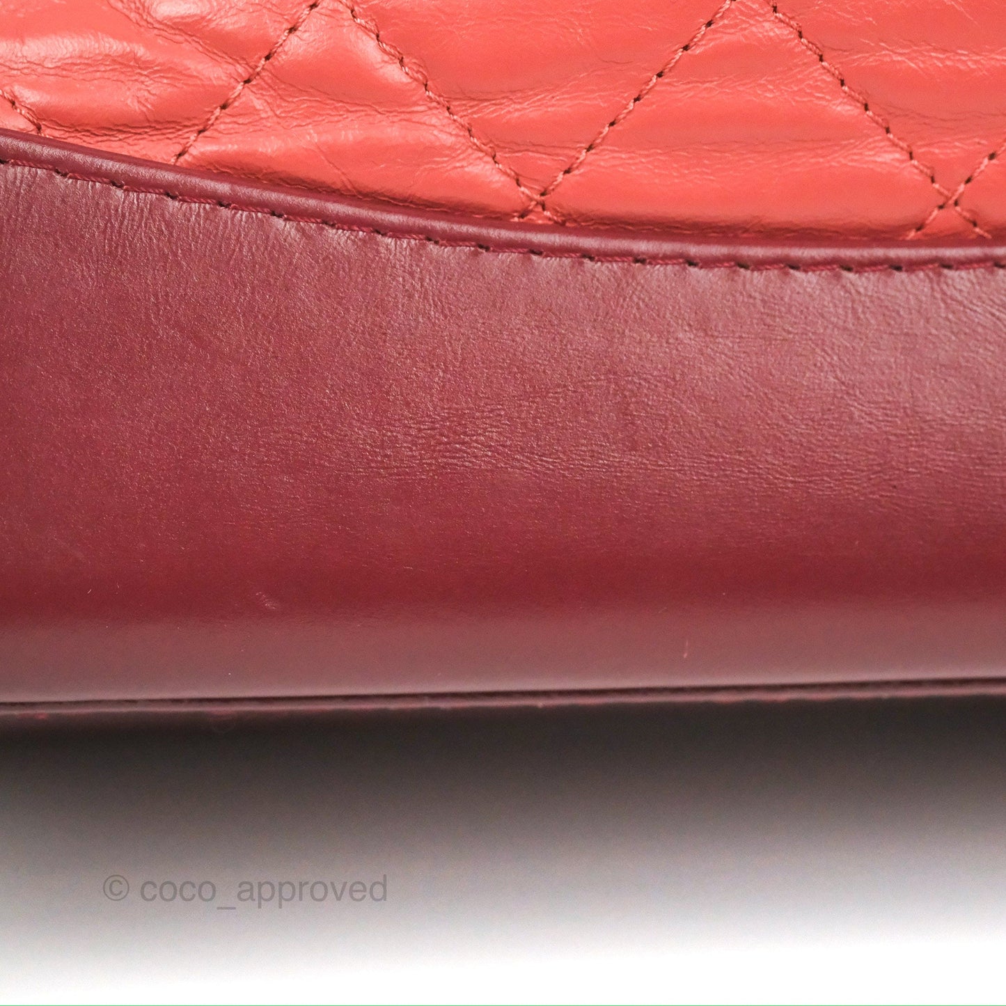 Chanel Medium Gabrielle Backpack Quilted Red Aged Calfskin
