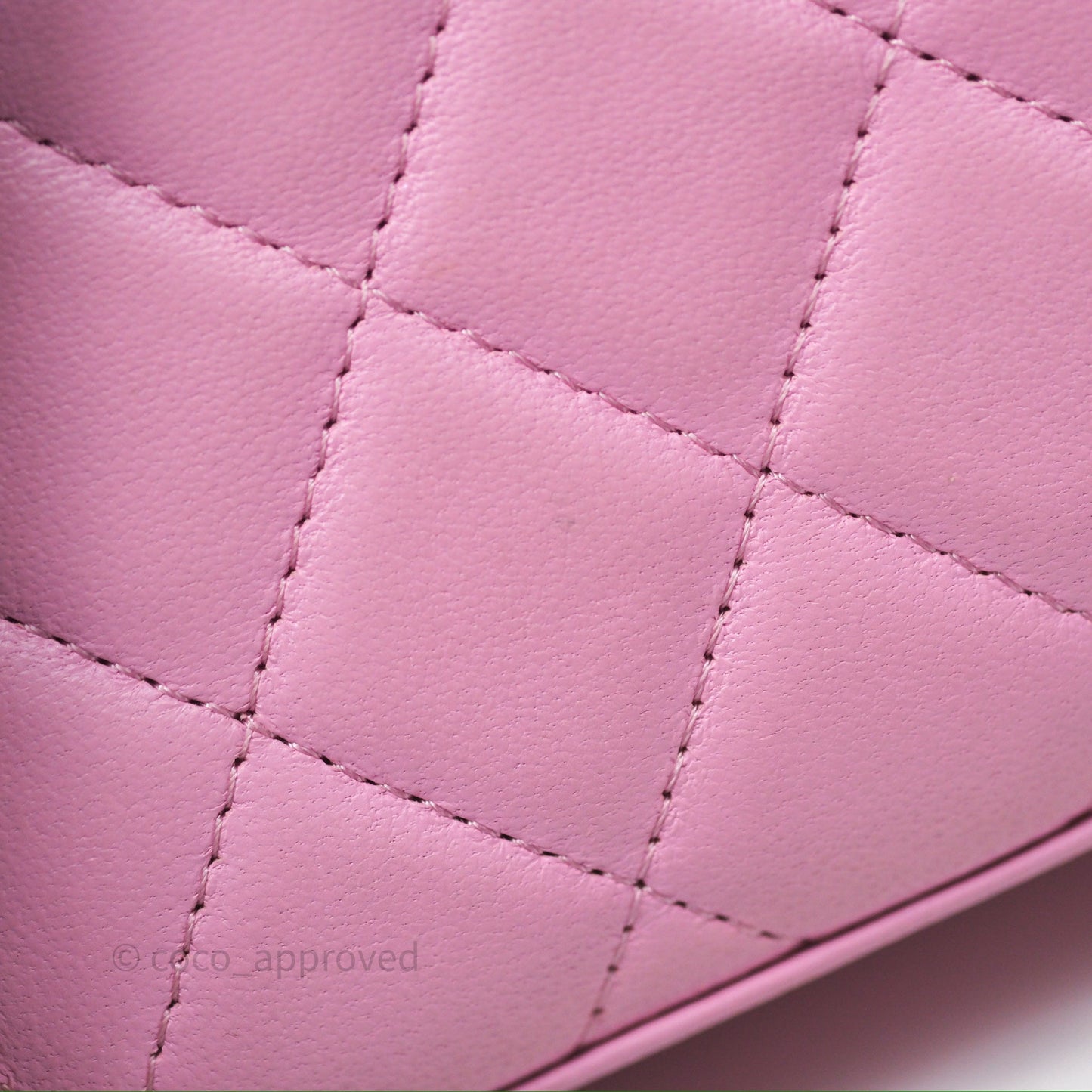 Chanel Mini Handle Clutch With Chain Pink/ Mint Lambskin Gold Hardware 23P