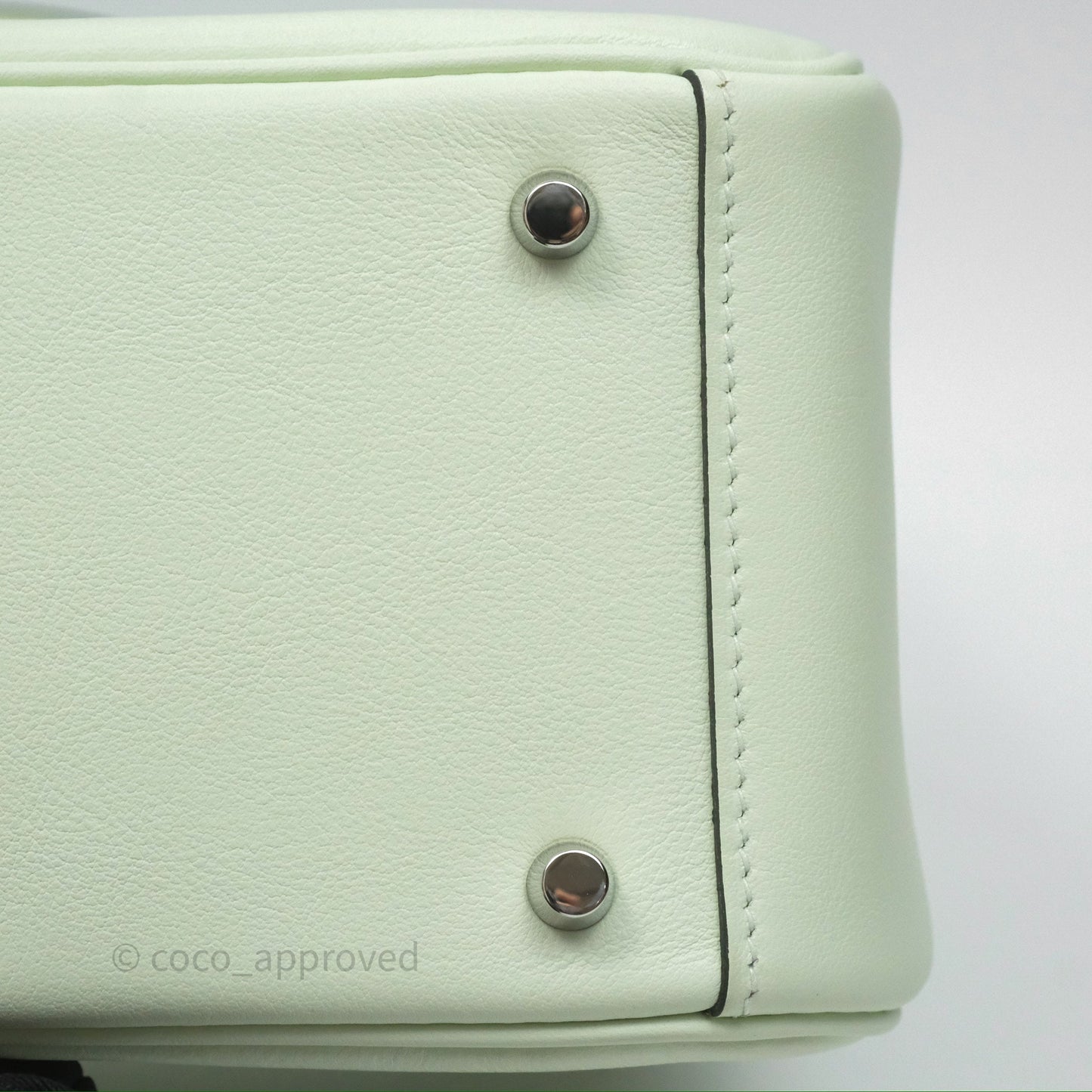 Hermès Mini Lindy Vert Fizz 0S Swift Palladium Hardware