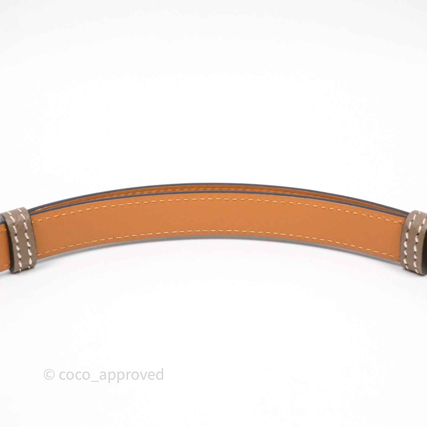 Hermès Kelly Buckle Belt Etoupe Epsom Gold Hardware