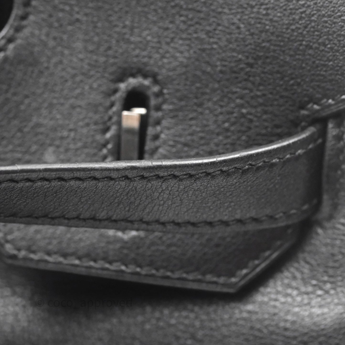 Hermès Birkin 30 Noir 89 Evergrain Palladium Hardware