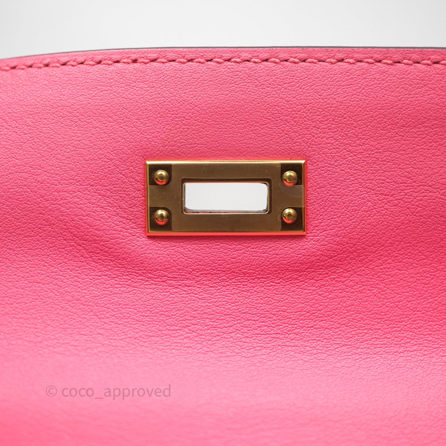 Hermès Kelly Mini Pochette U5 Rose Lipstick Swift Gold Hardware