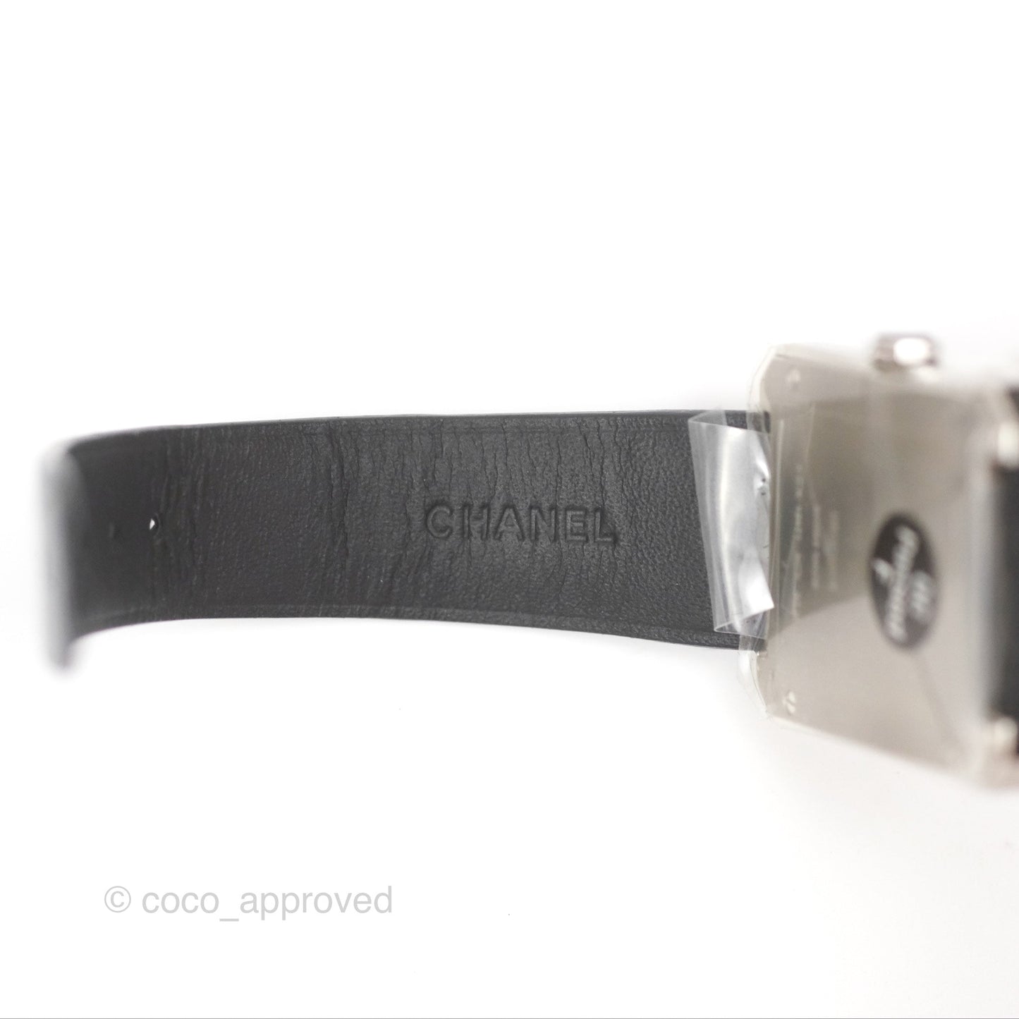 Chanel Boy Friend Watch Black Leather Silver Hardware