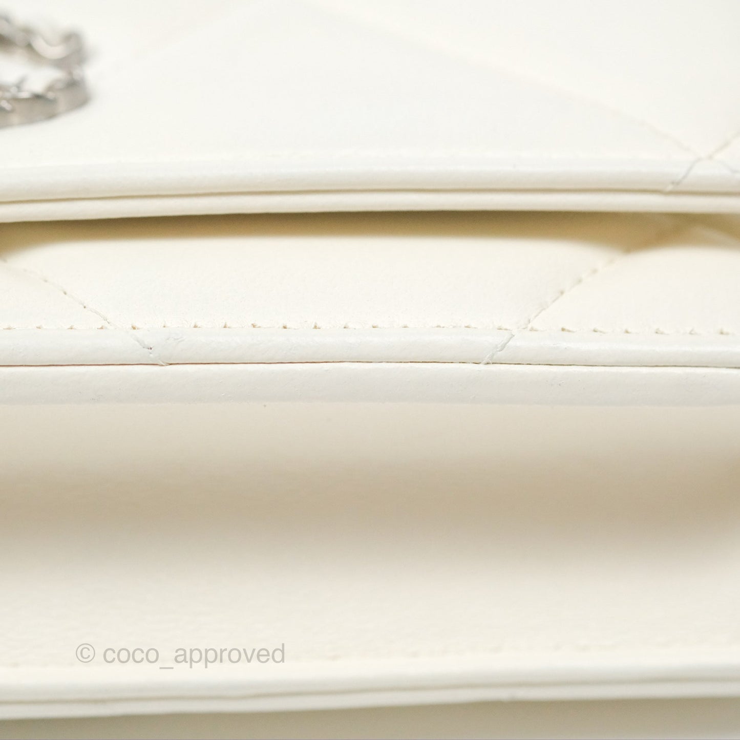 Chanel 19 Wallet on Chain WOC White Mixed Hardware