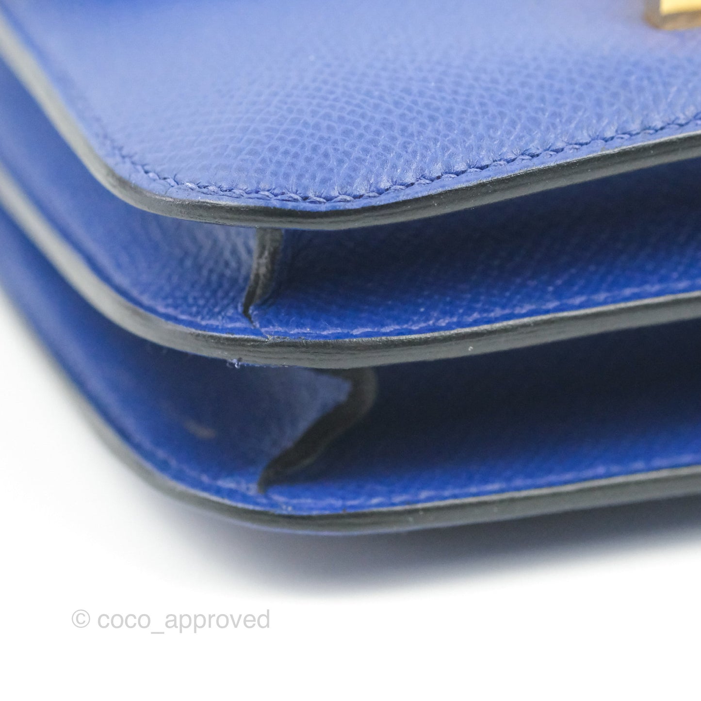 Hermès Constance Mini 18cm Bleu Electric Epsom Gold Hardware